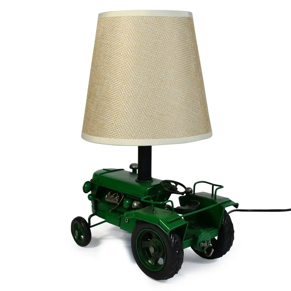 Auto Petit USB LED Desk/Table Lamp Tractor 17.5x25.5cm Retro Home Décor Green