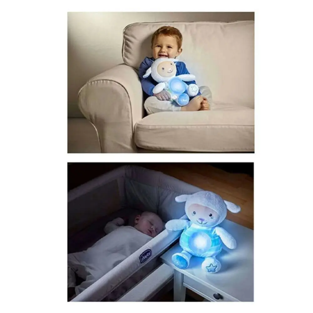 Chicco Lullaby Sheep Baby Toy/Night light w/Voice Recorder/Sound Sensor 0m+ Blue