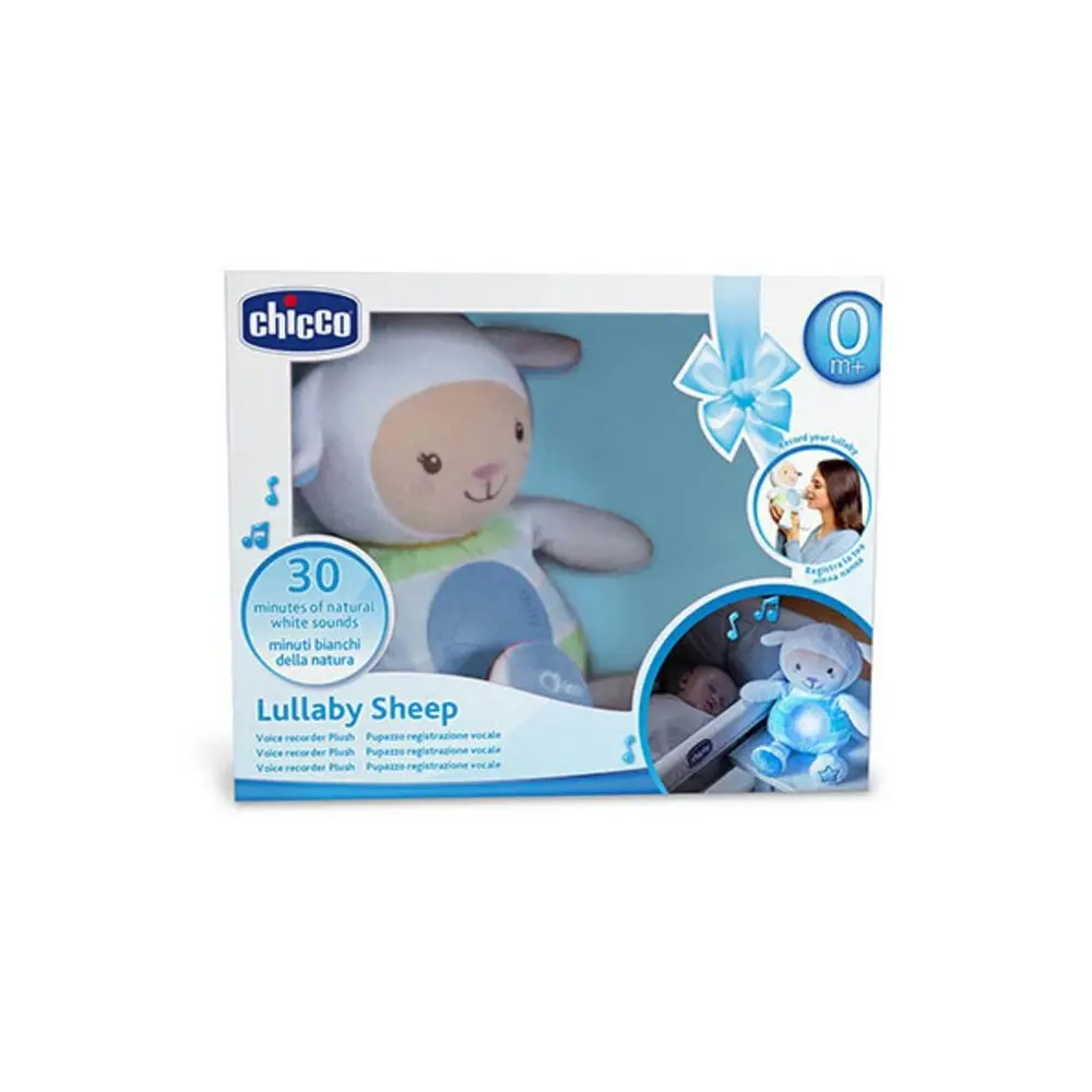 Chicco Lullaby Sheep Baby Toy/Night light w/Voice Recorder/Sound Sensor 0m+ Blue