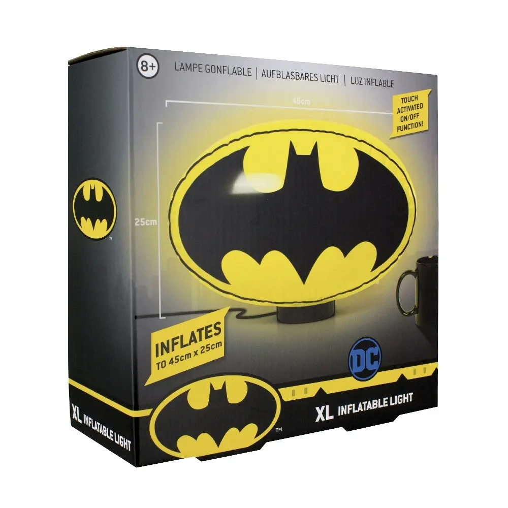 Paladone 45cm Batman Logo Inflatable Light Kids/Children Bedroom Night Lamp