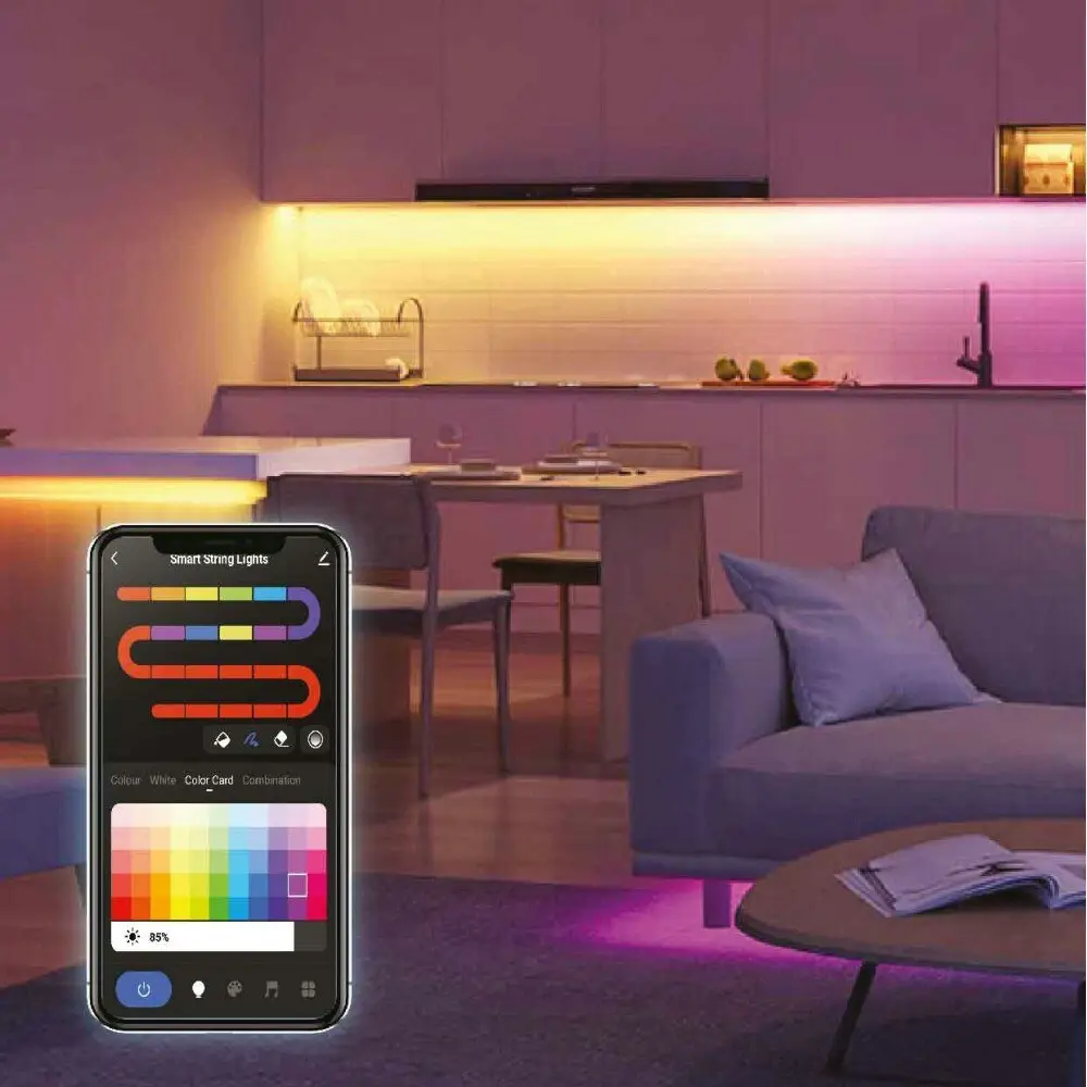 Laser Smarthome Smart Wi-Fi LED Multicolour Strip Light Voice/App Controlled 3m