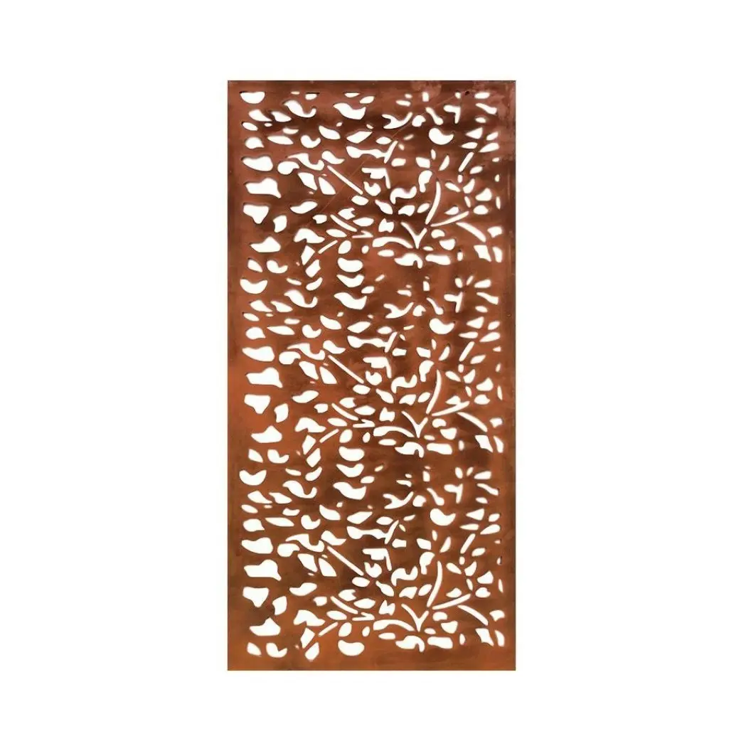 Real Rust Steel Screen Flora 1800 x 900mm