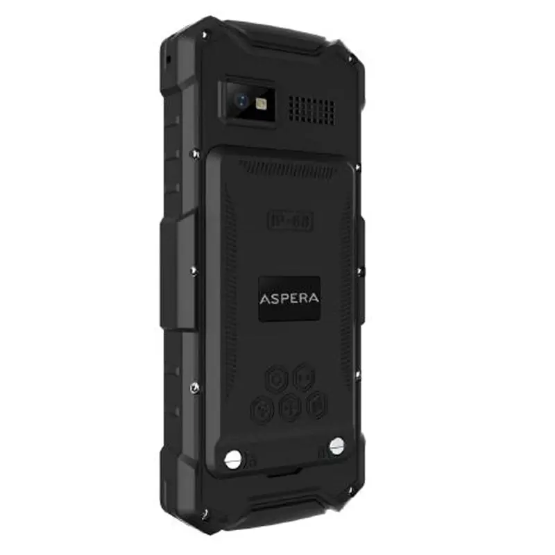 Aspera R40 4G VOLTE Rugged Candybar Phone - Black