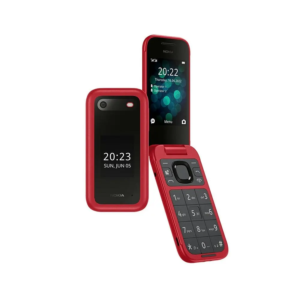 Nokia 2660 Dual SIM 4G FLIP BIG Button Phone Unlocked - Red