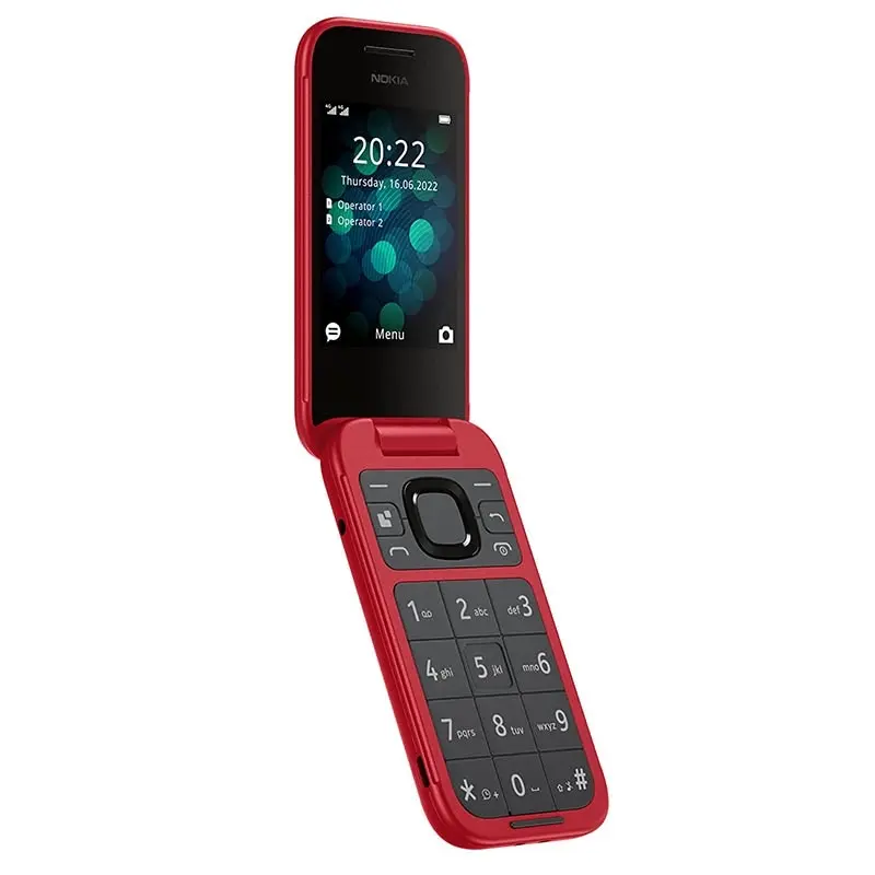 Nokia 2660 Dual SIM 4G FLIP BIG Button Phone Unlocked - Red