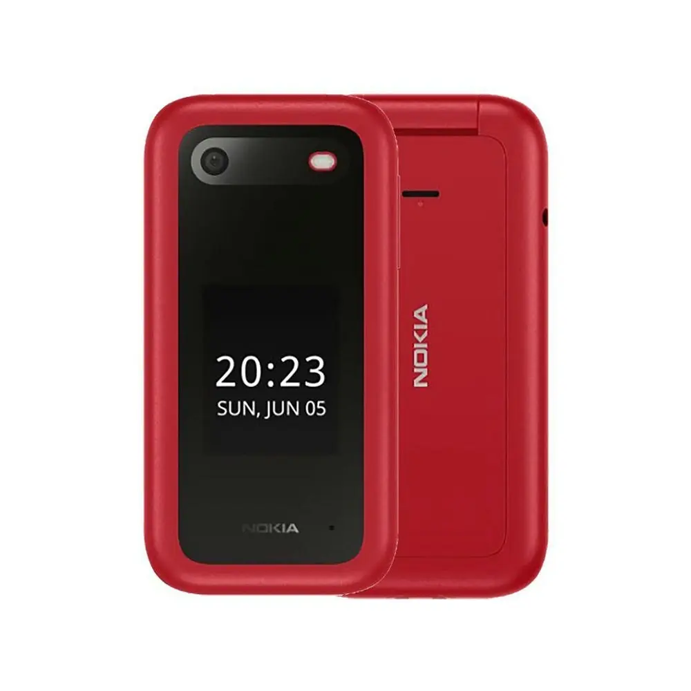 Nokia 2660 Dual SIM 4G FLIP BIG Button Phone Unlocked - Red