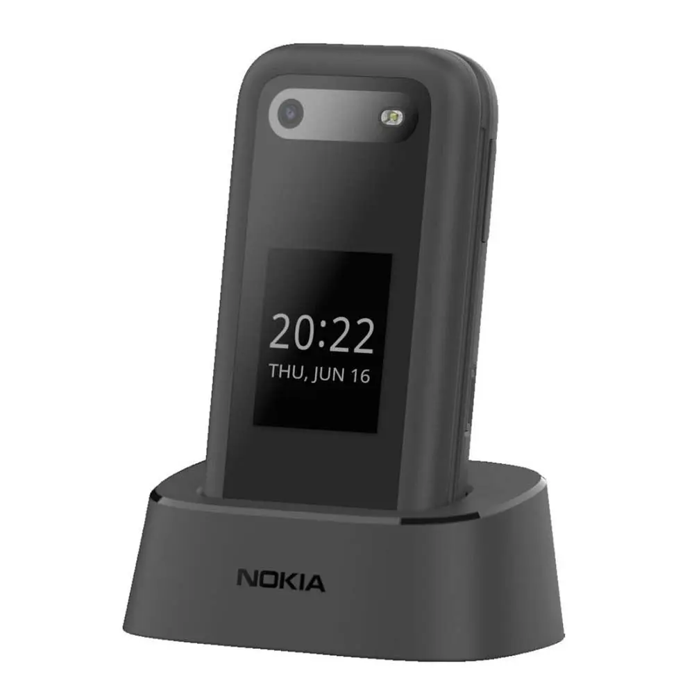 Nokia 2660 Flip (Dual Sim, 2.8", 32GB, 4G) Cradle Bundle - Black