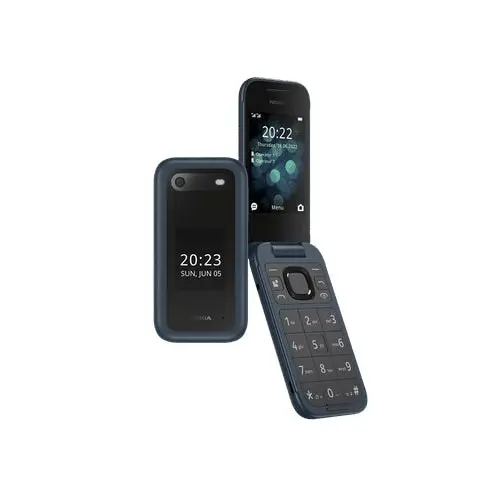 Nokia 2660 Flip (Dual Sim, 2.8", 32GB, 4G) Cradle Bundle - Blue