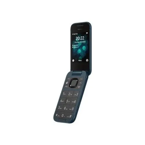 Nokia 2660 Flip (Dual Sim, 2.8", 32GB, 4G) Cradle Bundle - Blue