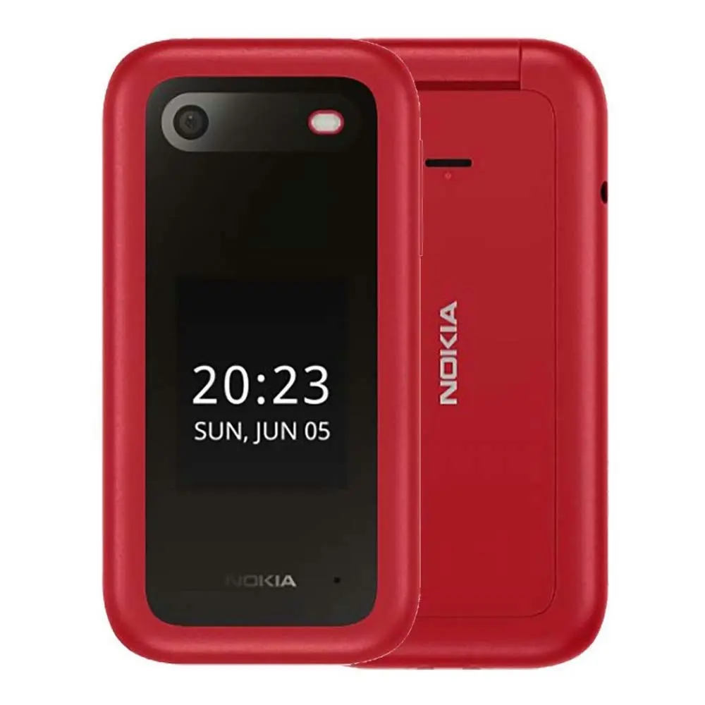 Nokia 2660 Flip (Dual Sim, 2.8", 32GB, 4G) Cradle Bundle - Red