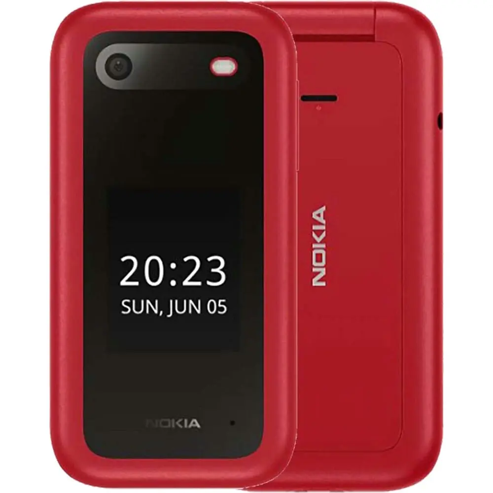 Nokia 2660 Flip (Dual Sim, 2.8", 32GB, 4G) Cradle Bundle - Red