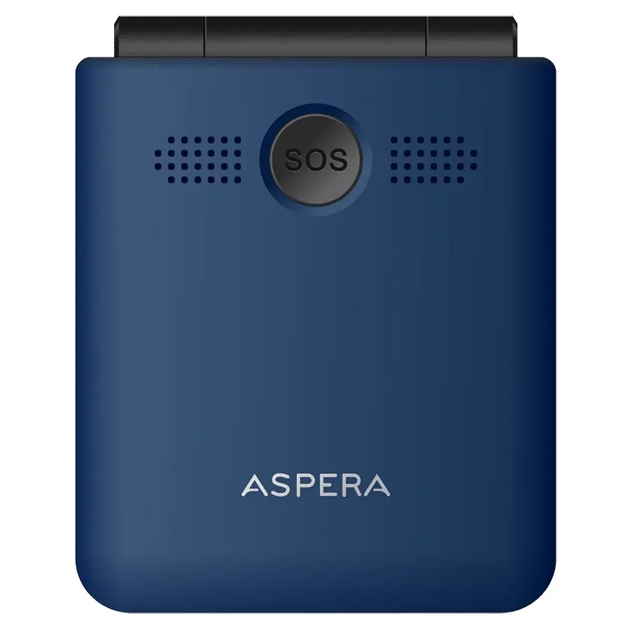 Aspera F50 Seniors 4G BIG button FLIP phone with CRADLE 2024 MODEL - Black