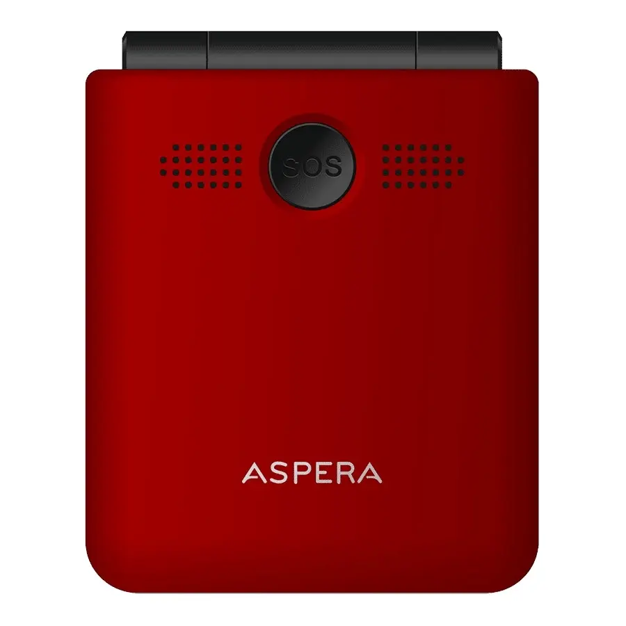 Aspera F50 Seniors 4G BIG button FLIP mobile phone with CRADLE 2024 MODEL - Red