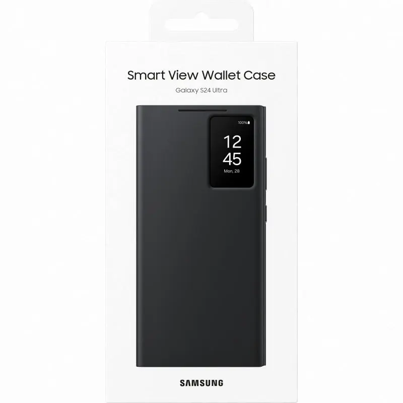 Samsung Smart View Wallet Case for Galaxy S24 Ultra - Black