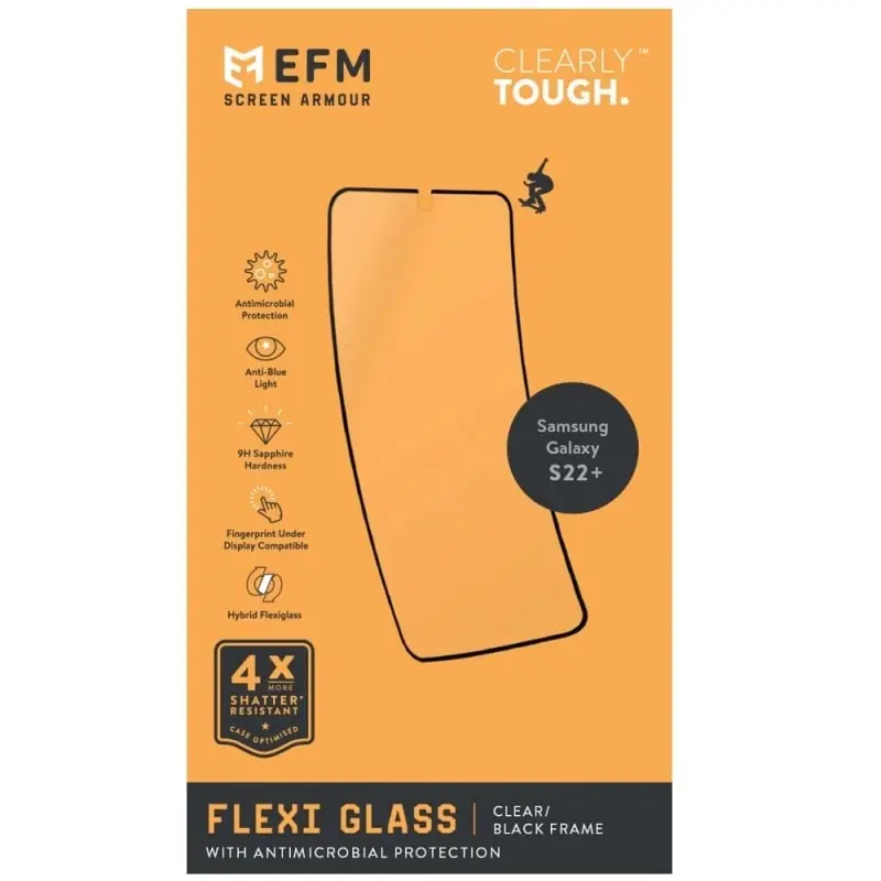 EFM FlexiGlass Screen Armour for Samsung Galaxy S22+ (6.6) - Clear