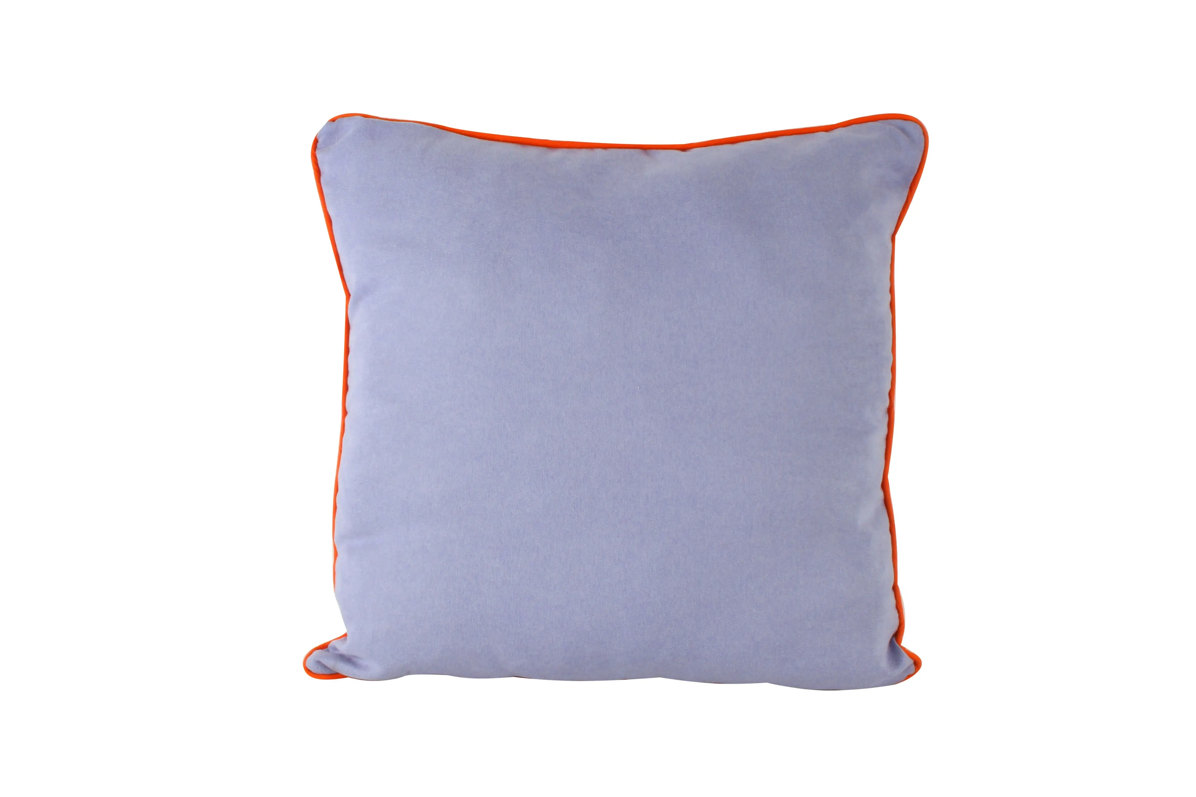 Pink & Lilac Cushion with Orange Piping 50 x 50 cm