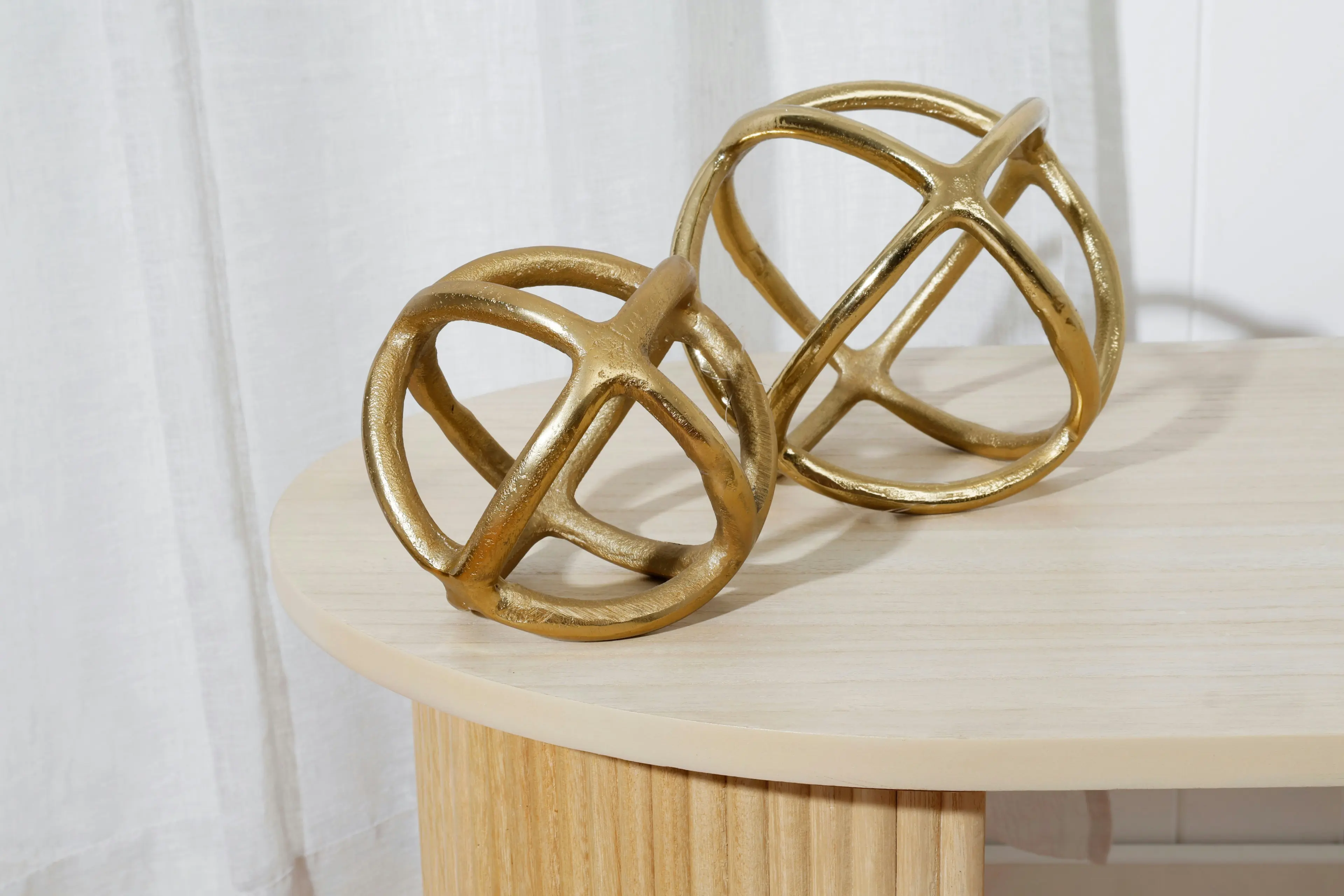 Gold Plated Decor Sphere 13 x 13 x 13cm