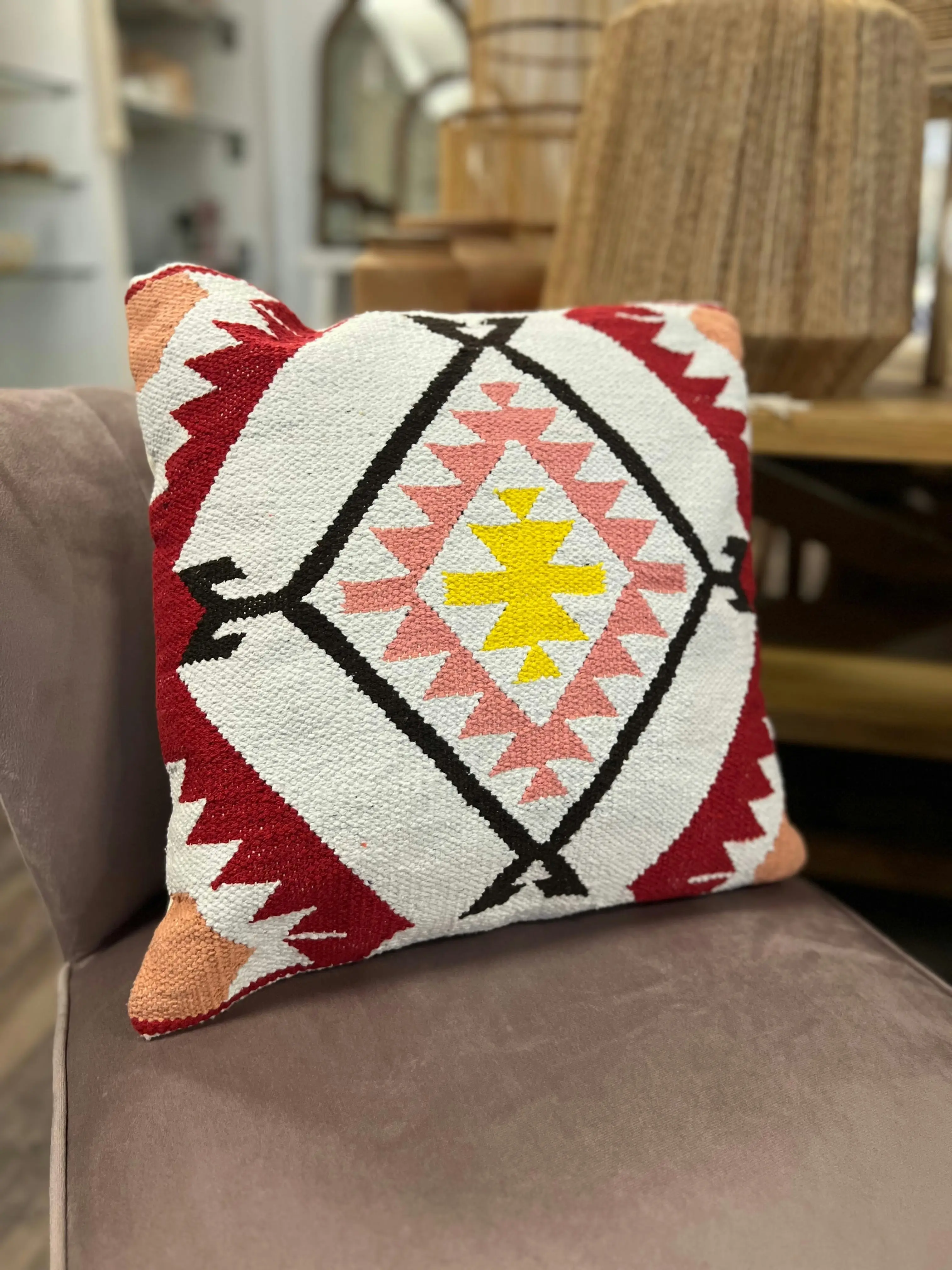 Faith Woven Tapastry Cushion With Fill