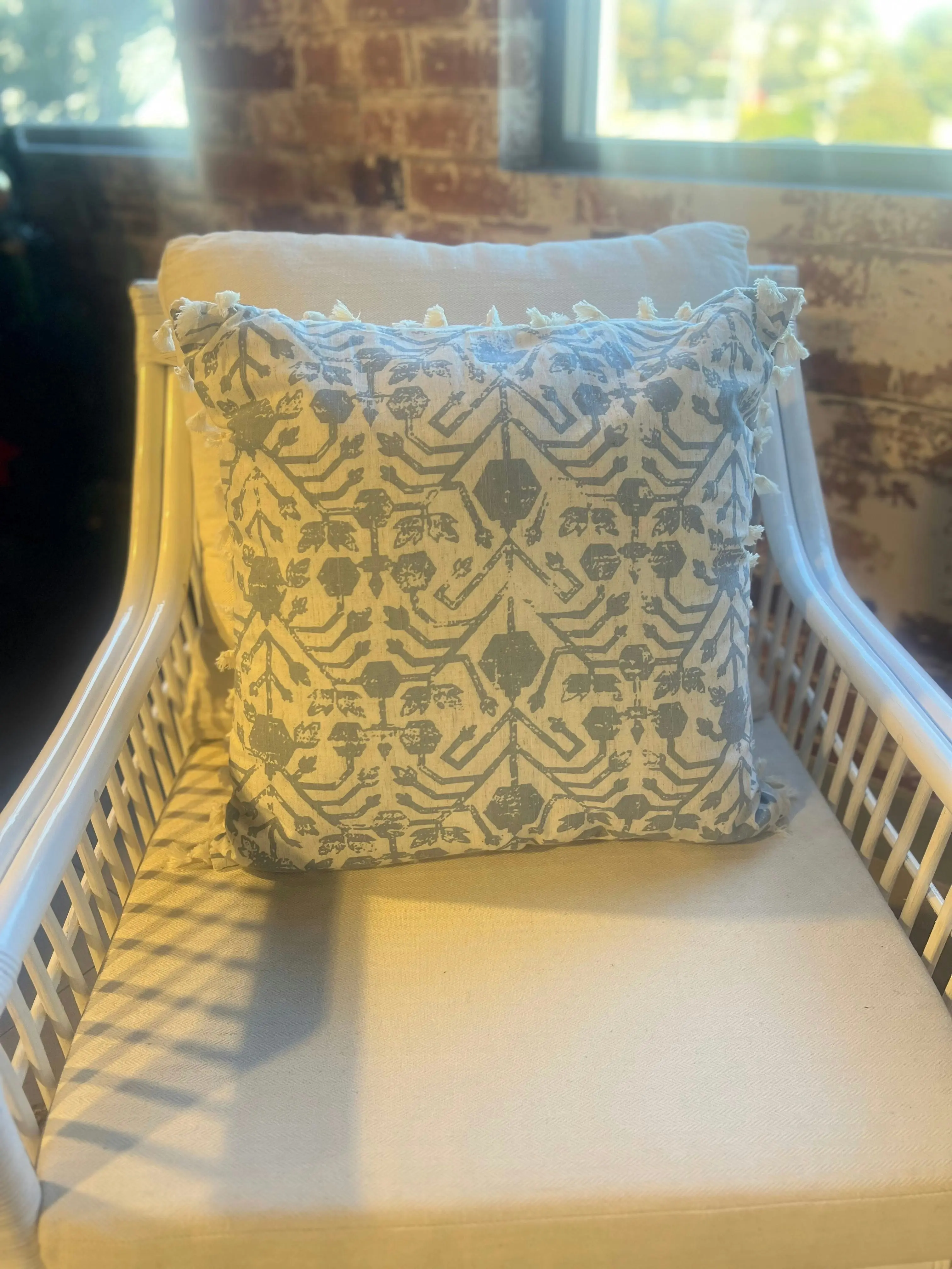 Cream Printed Cushion 50X50cm