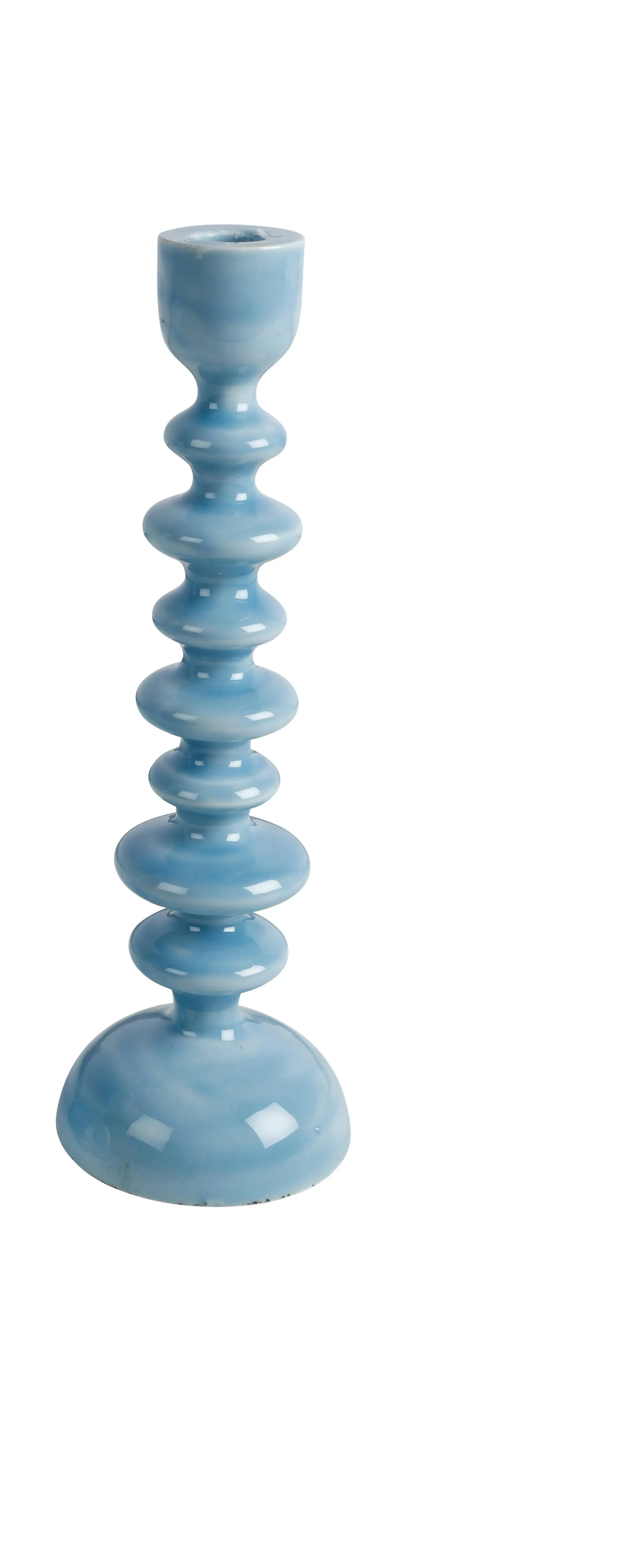 Sky Blue Tapered Candle Holder 25cm