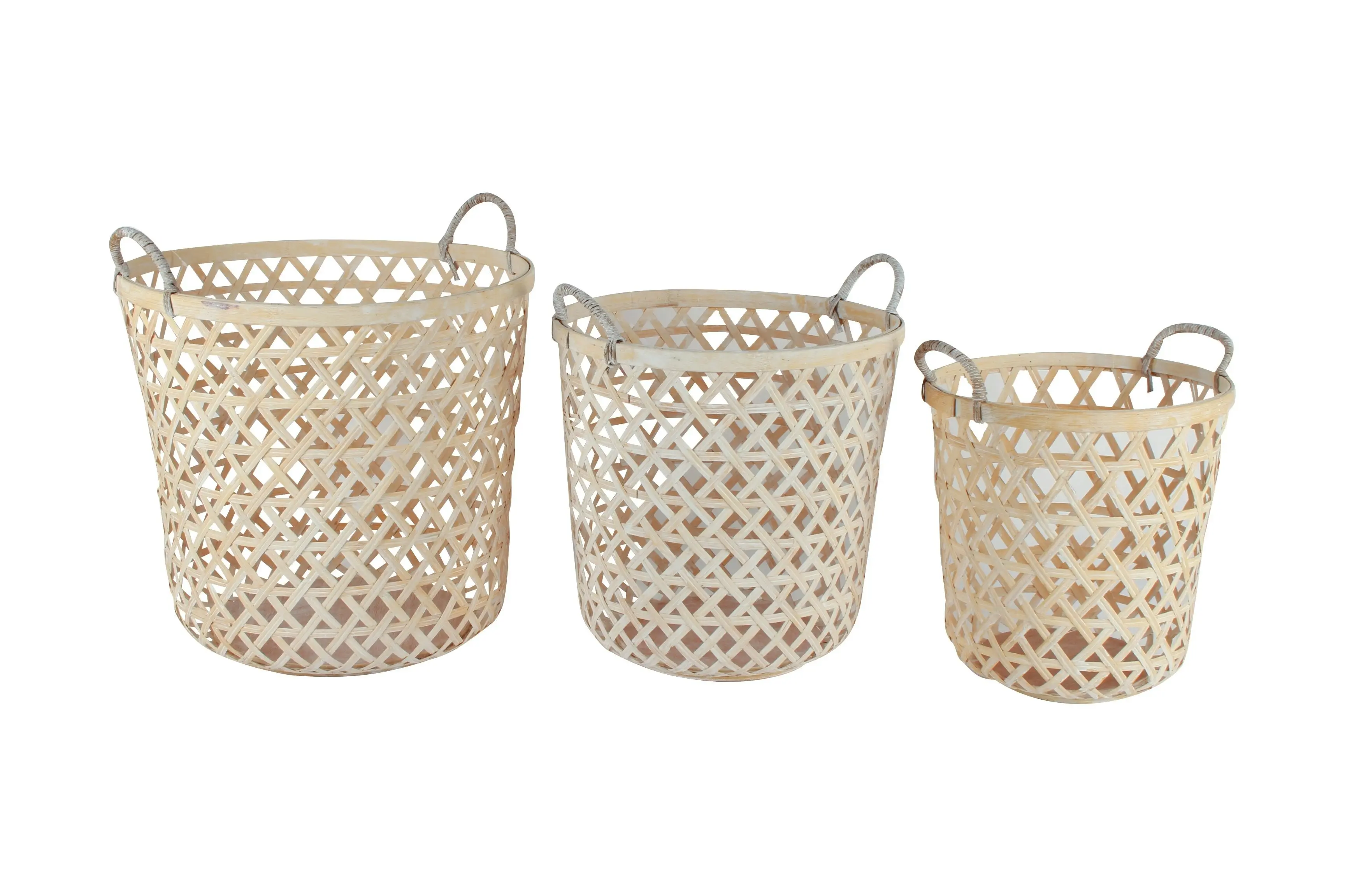 Hendrix Set Of 3 Baskets White Wash