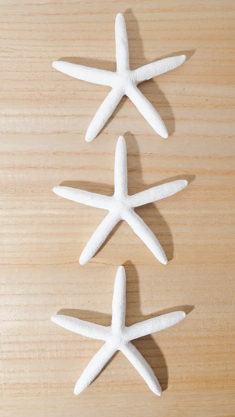 Resin Starfish White 3Pk 13 x 13 x 6cm