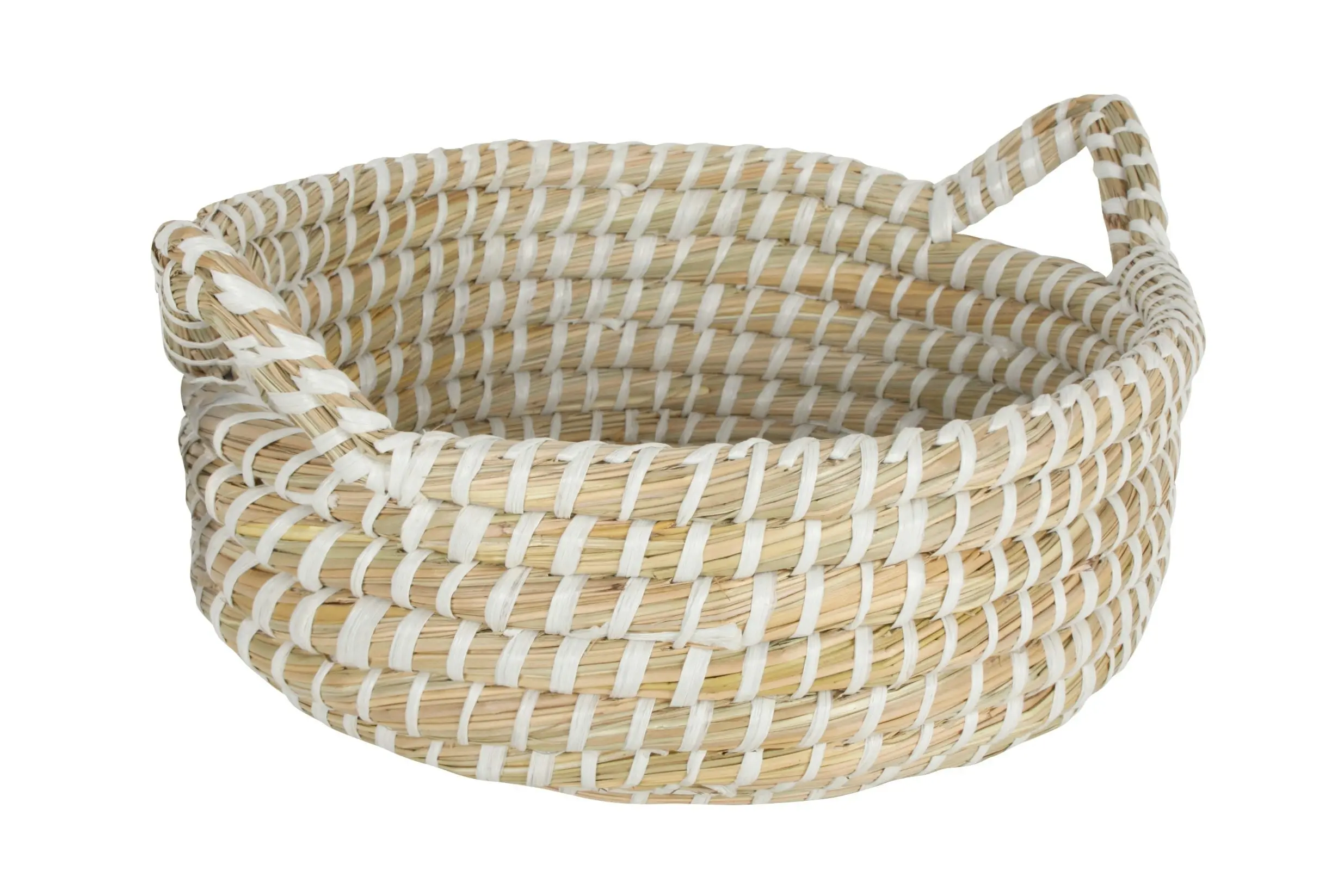 Elliot Set Of 3 Kans Grass Basket With Handle