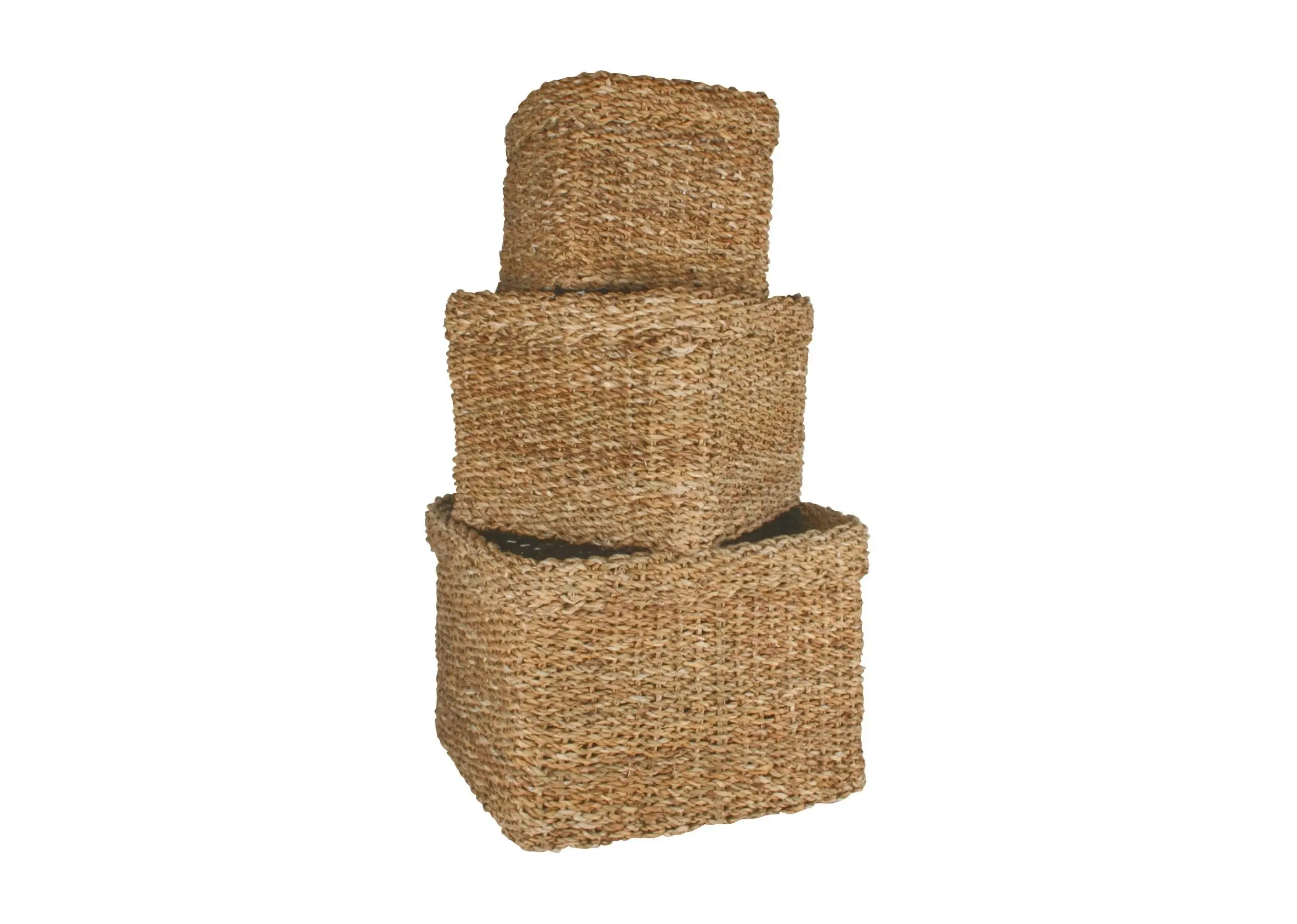 Yallingup Set Of 3 Sea Grass Square Basket