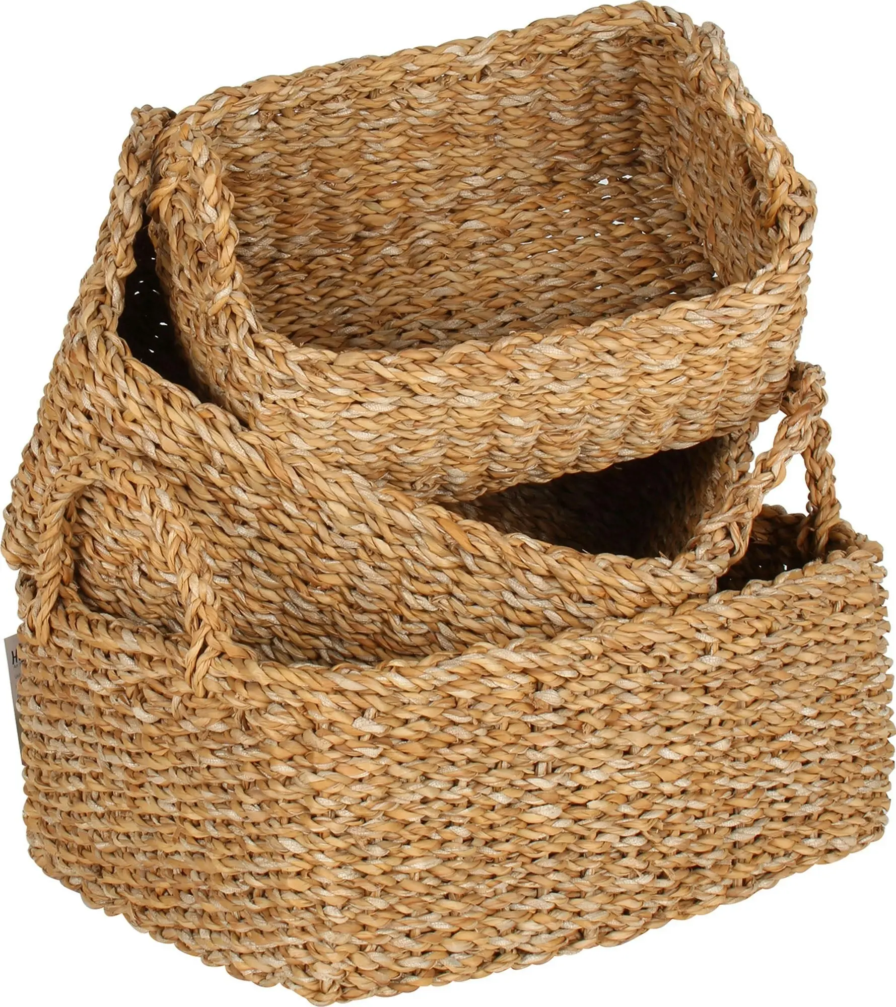 Bondi Set Of 3 Sea Grass Rectangle Kitchen Baskets