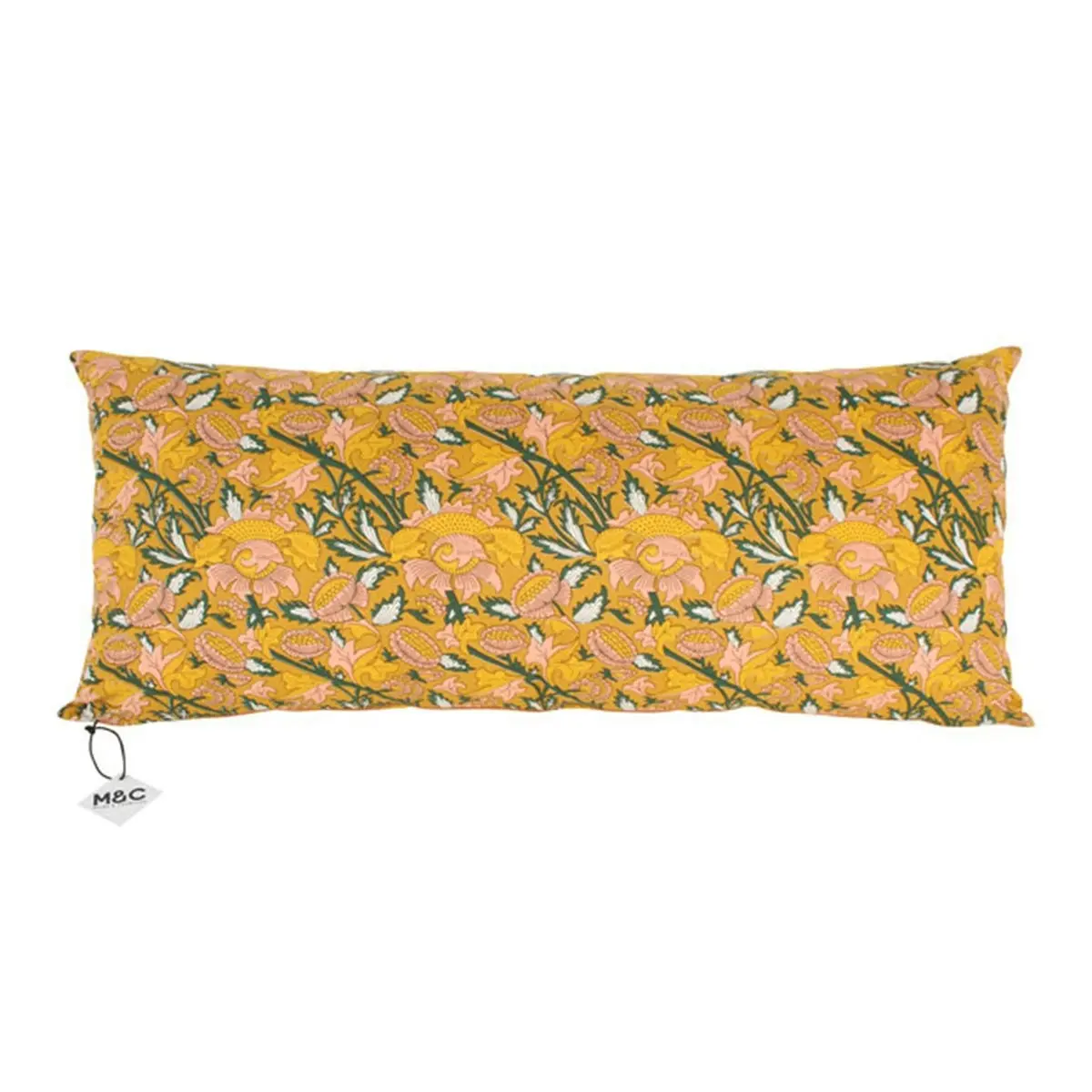 Mustard Floral Long Cushion 90X40cm