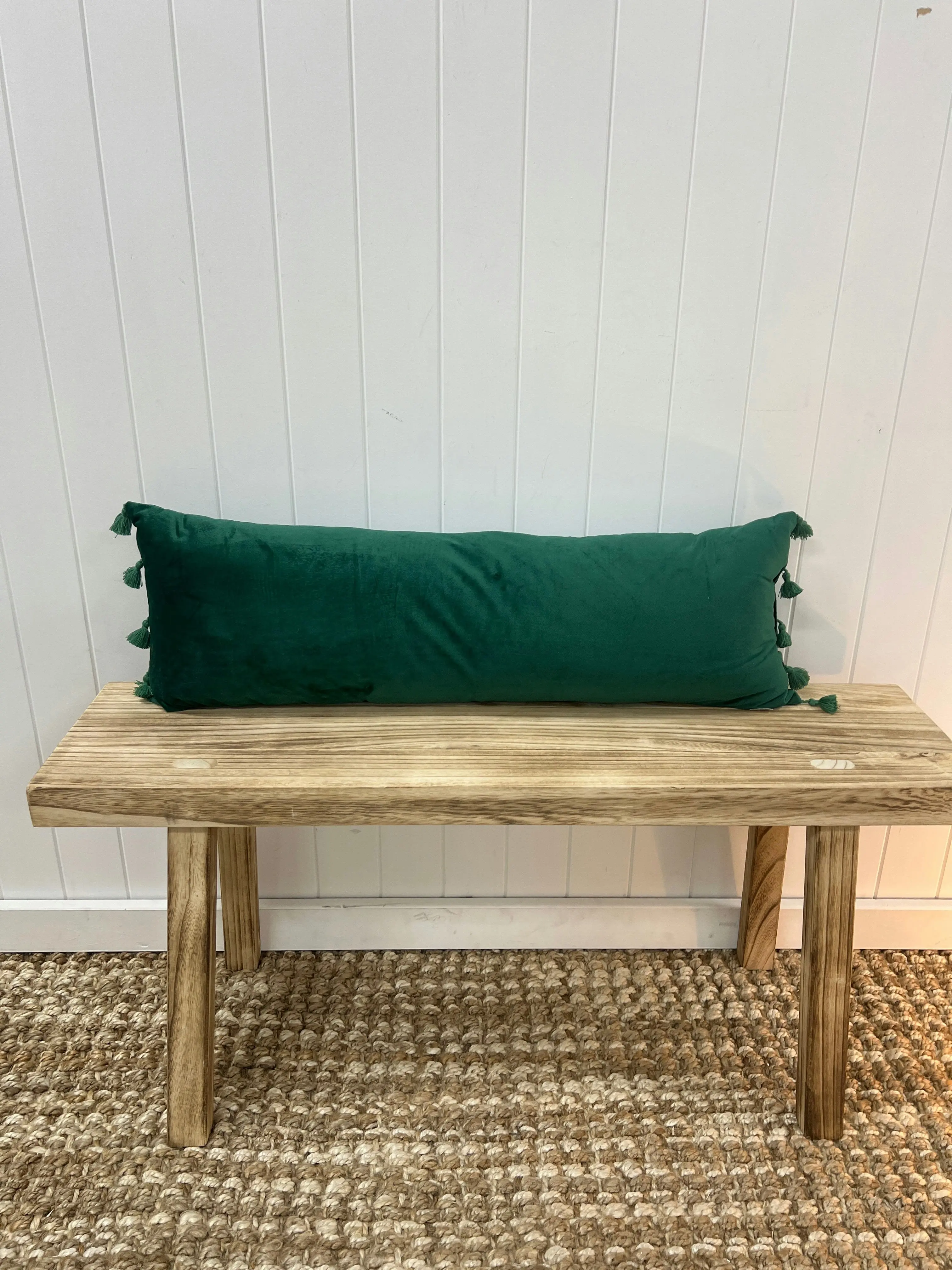 Emerald Velvet Long Cushion