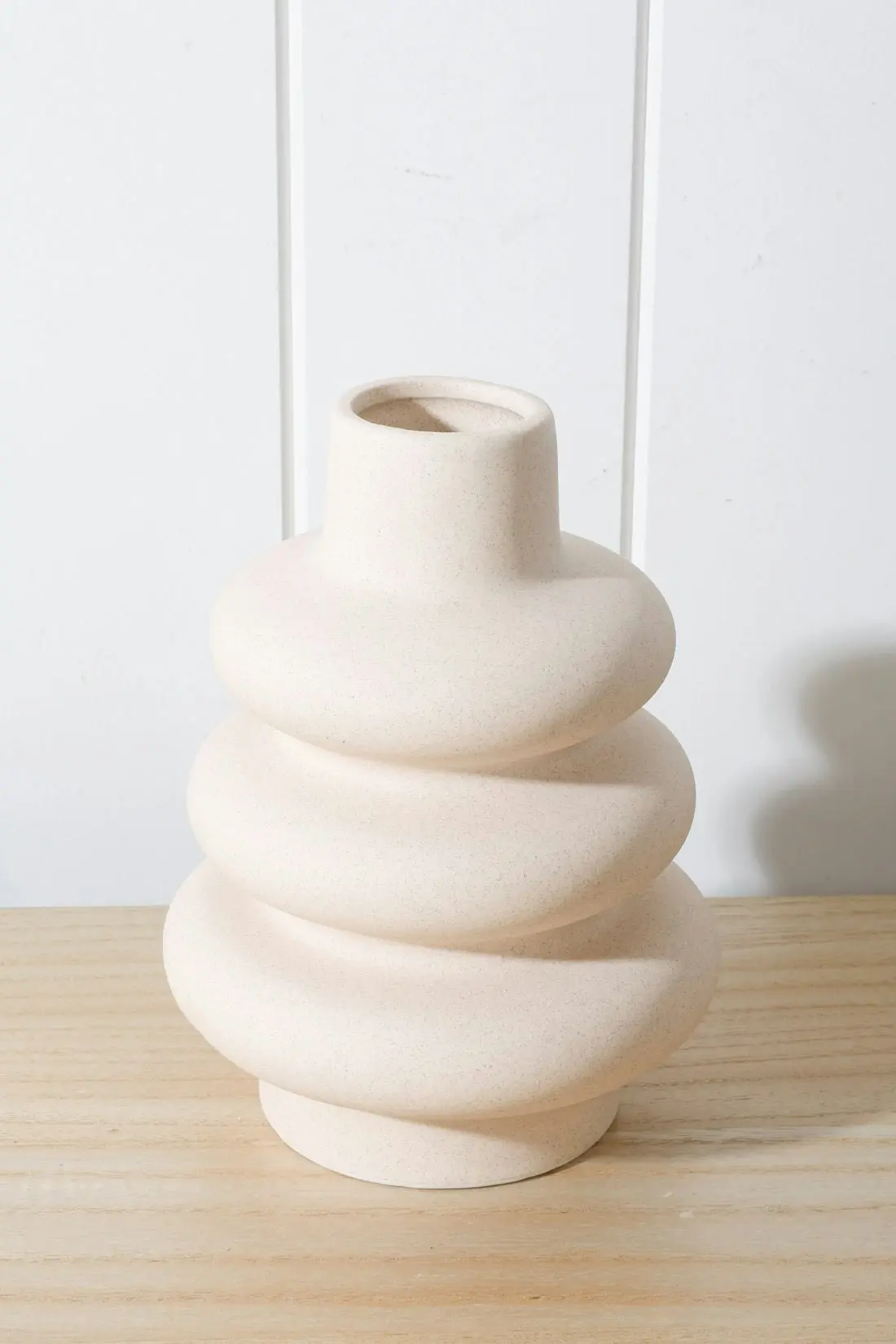 Azina Ceramic Vase Cream 19 x 15 x 15cm