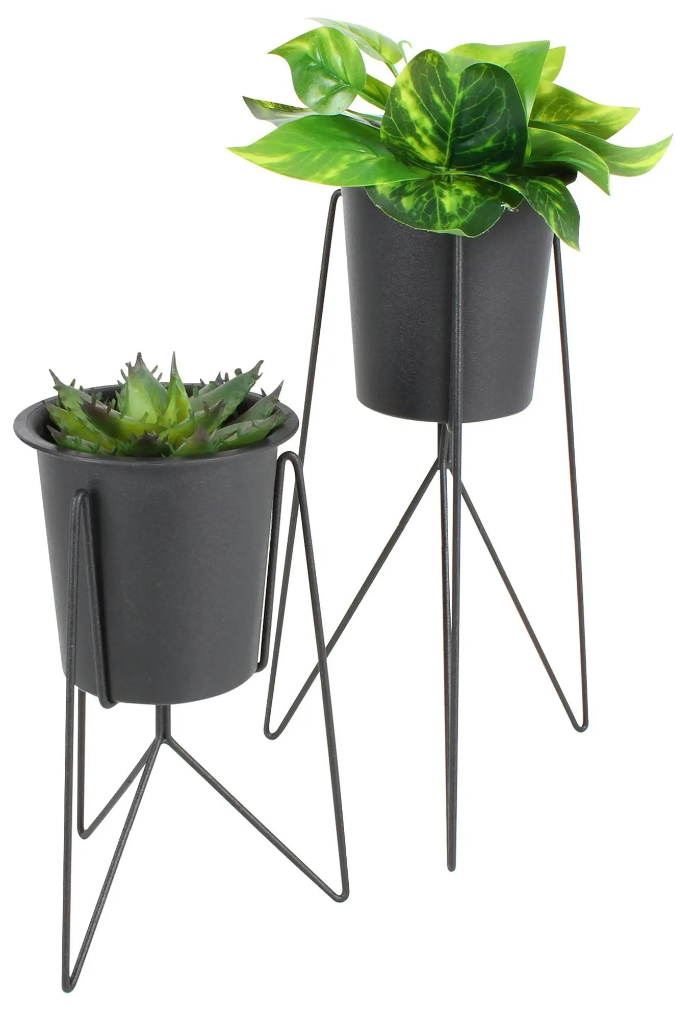 Celo Set Of 2 Metal Pot Plant Stands