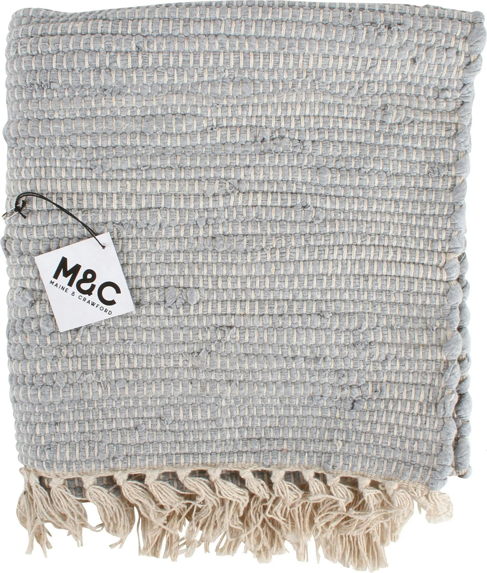 Santorini Cotton Rug Grey 90 x 60cm