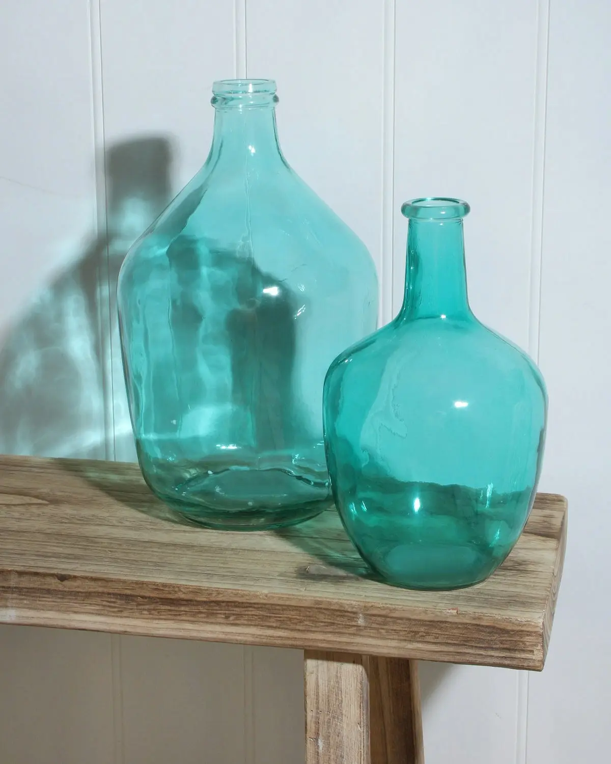 Hosheia Bottle Neck Glass Vase Aqua 38 x 23 x 23cm