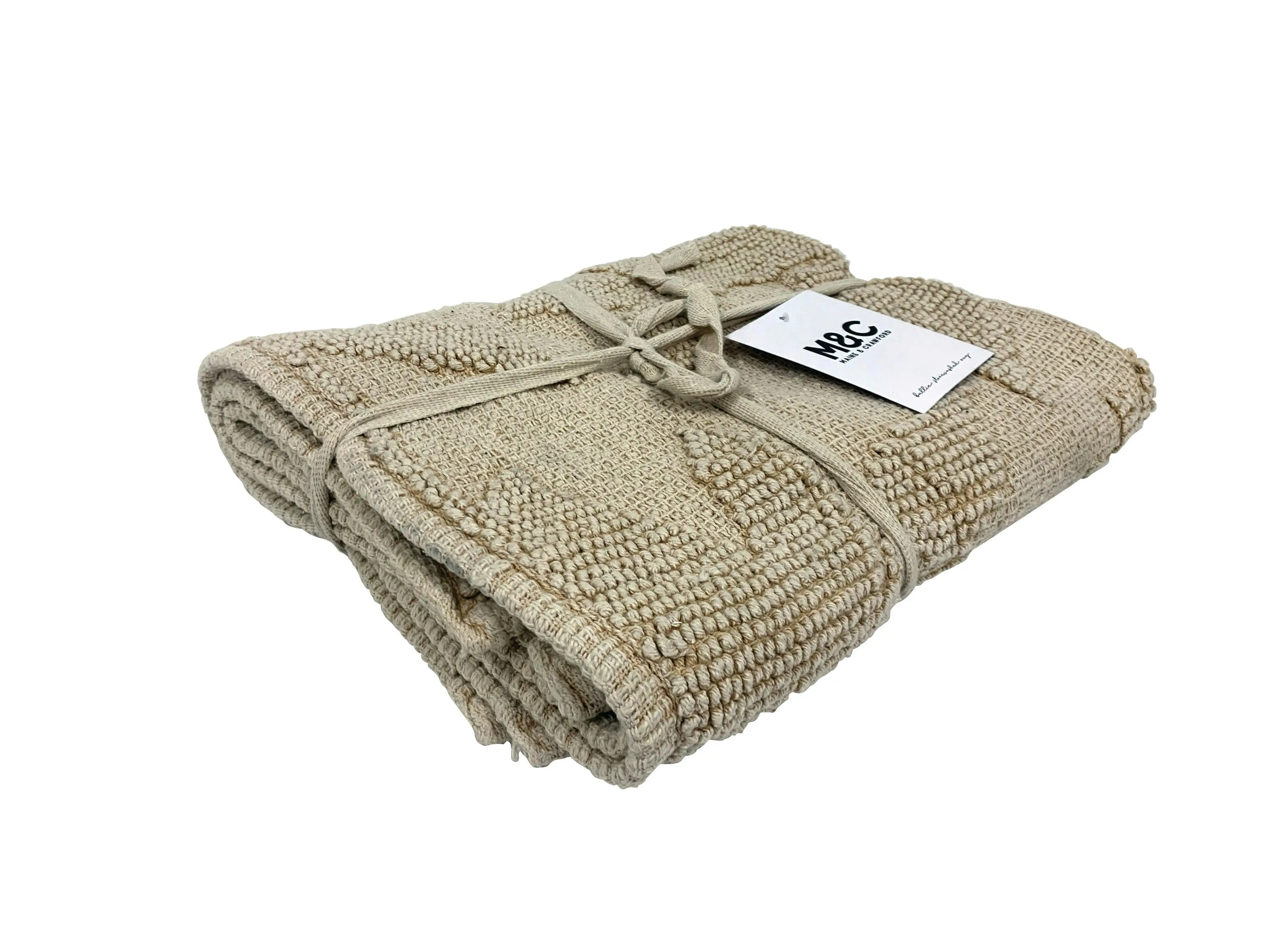 Ballie Stone Washed Indoor Mat Cream 90 x 60cm