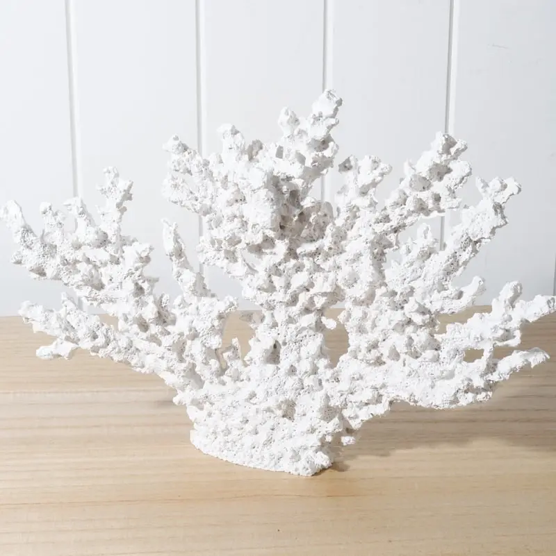 Coral Resin Ornaments White 31 x 27 x 23cm