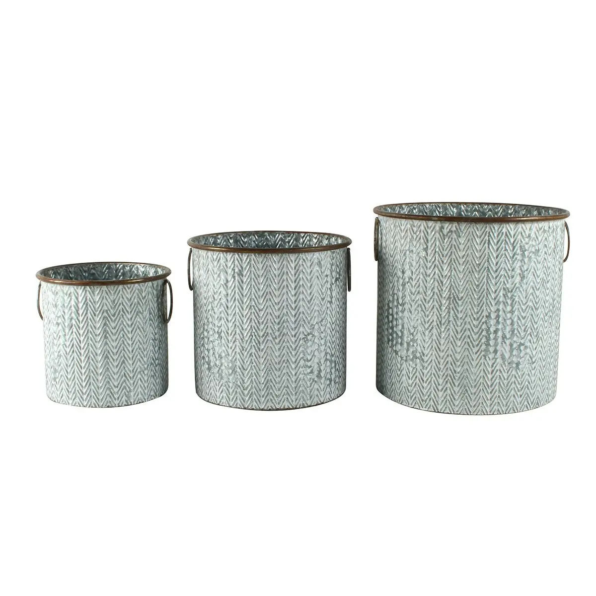 Camella Metal Round Set Of 3 Pots