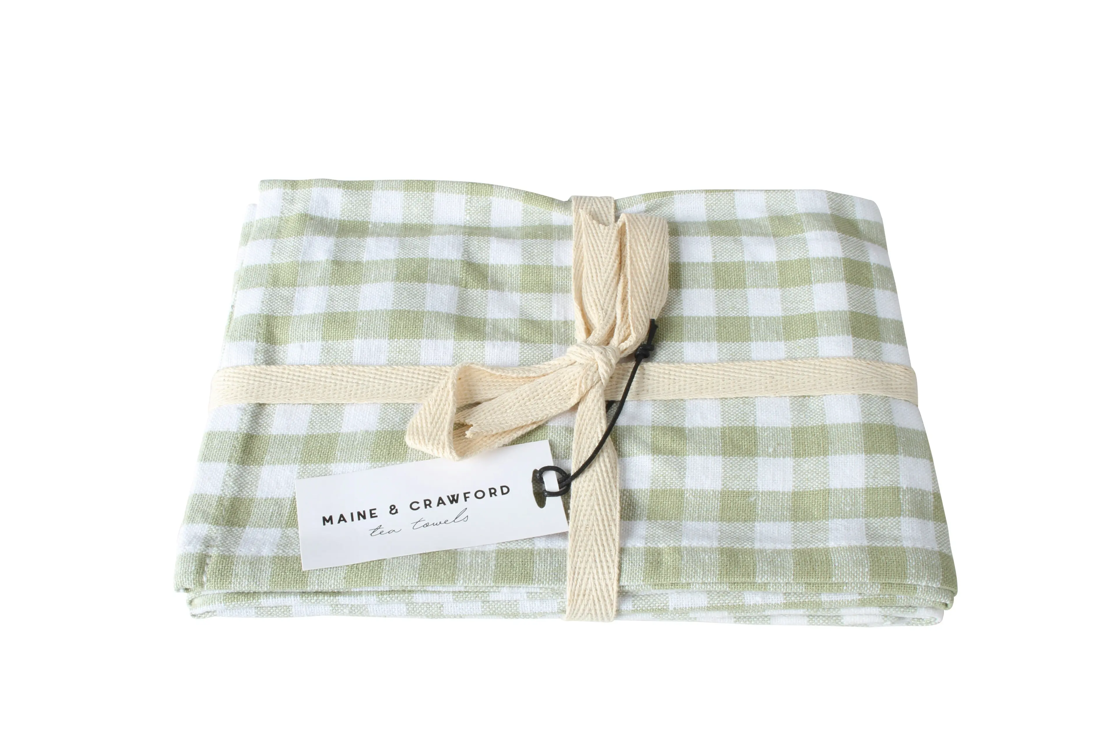 Cyrilla Gingham Cotton Tea Towels 2 Pack 60 x 40cm