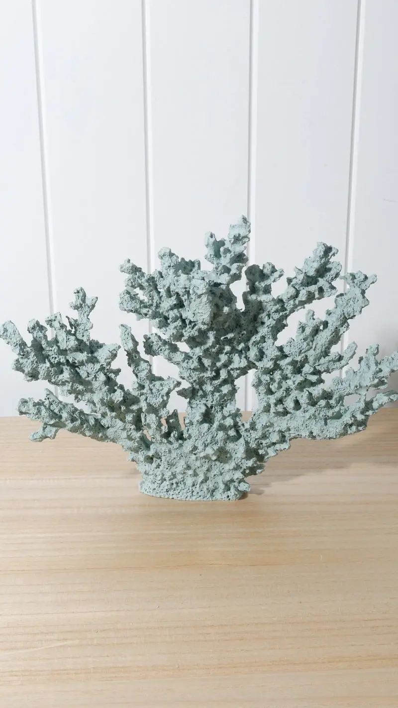 Resin Coral Ornament Turquoise 31 x 27 x 23cm