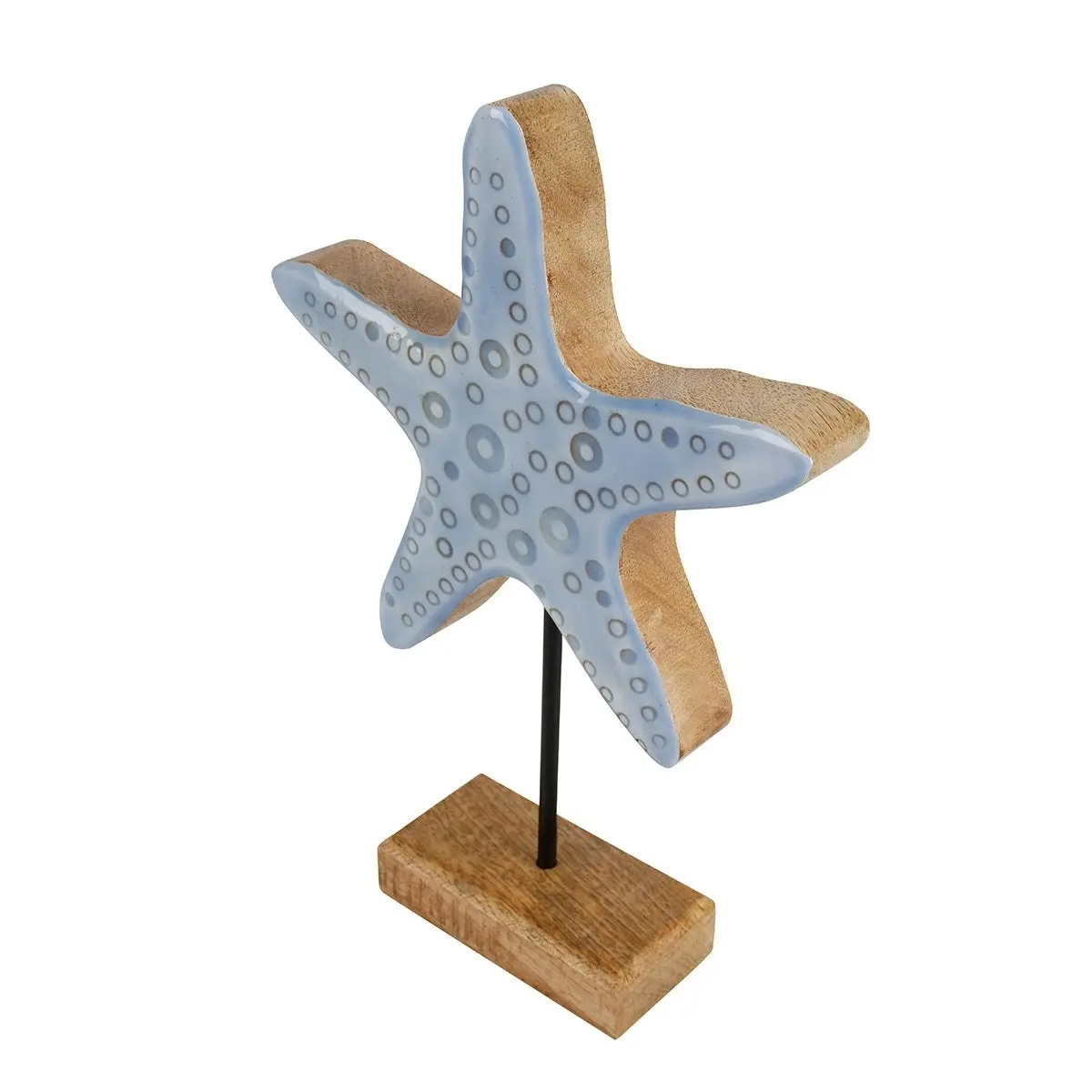 Seastar Wooden Ornament Blue 20 x 15.5 x 5cm