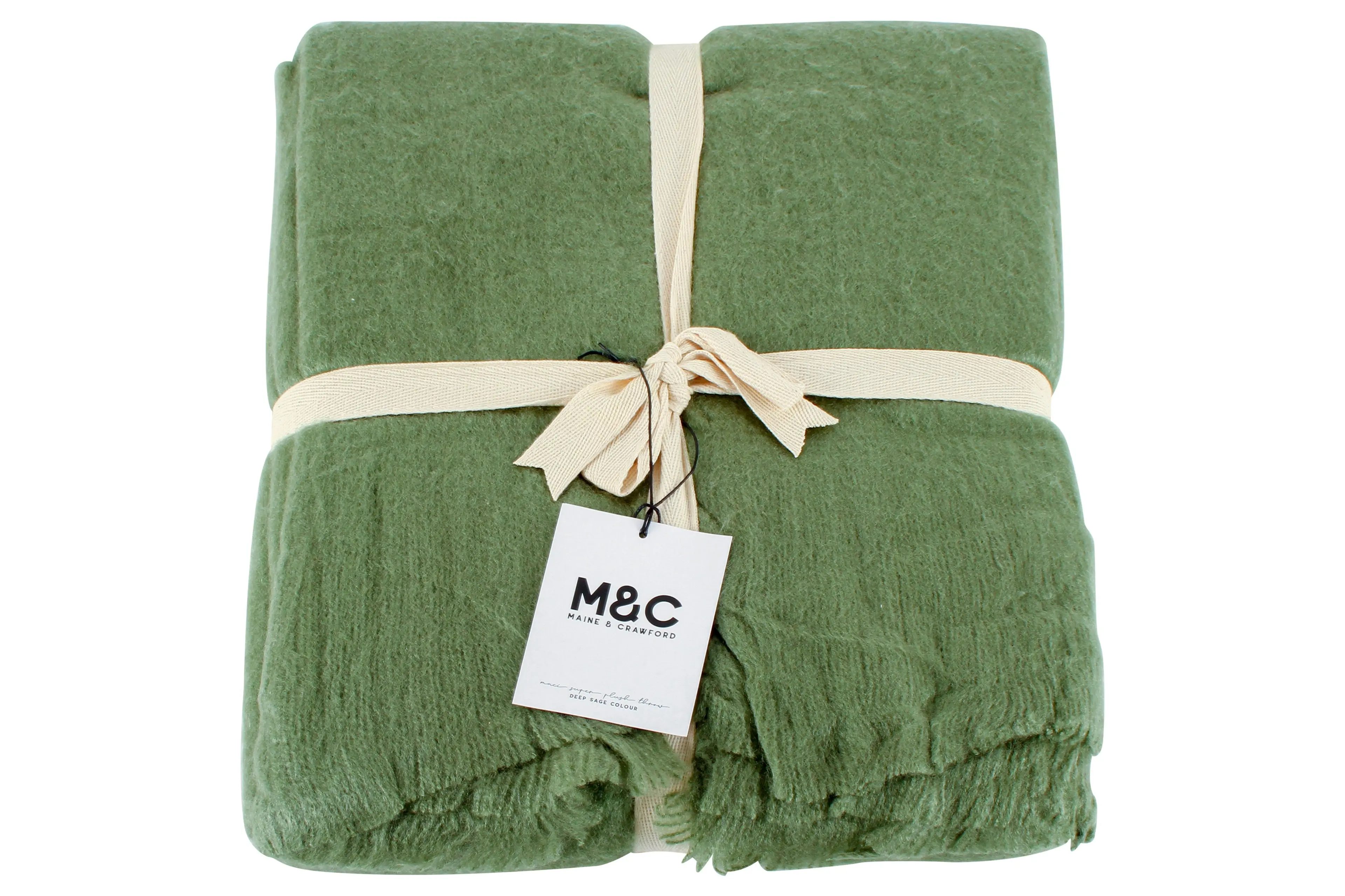 Maci Super Plush Throw Deep Sage