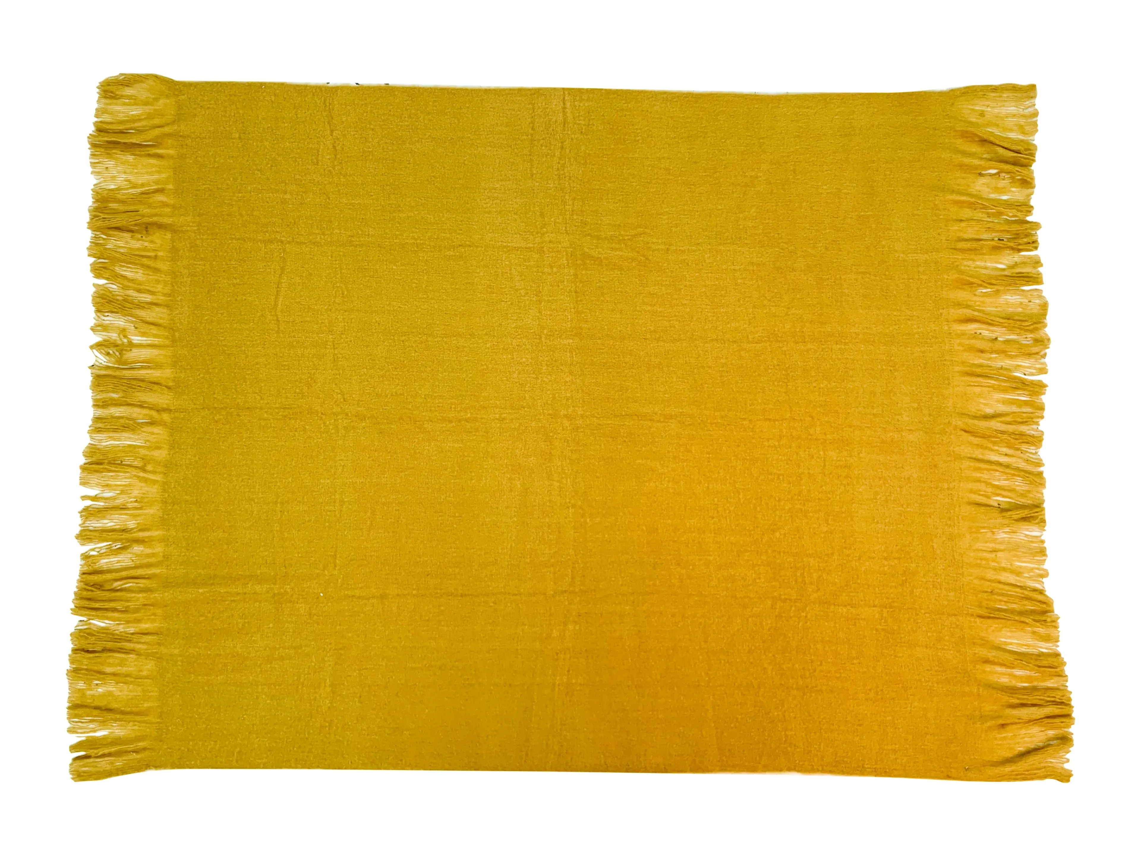 Maci Super Plush Throw Mustard 170 x 130 cm