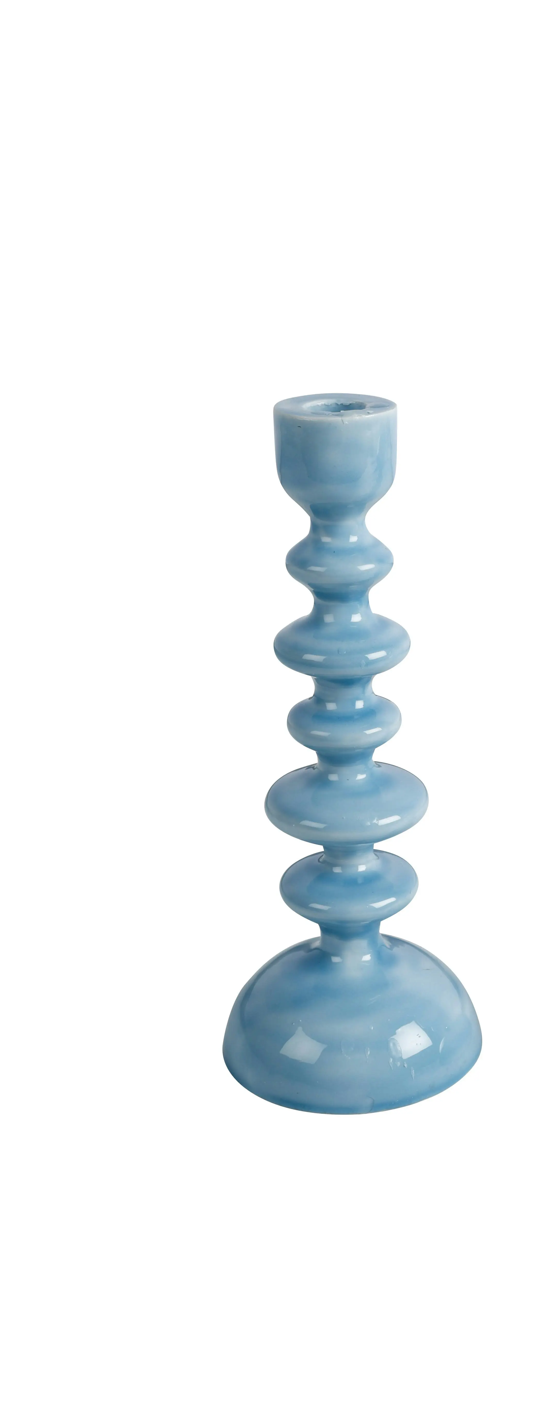 Sky Blue Tappered Candle Holder 20cm