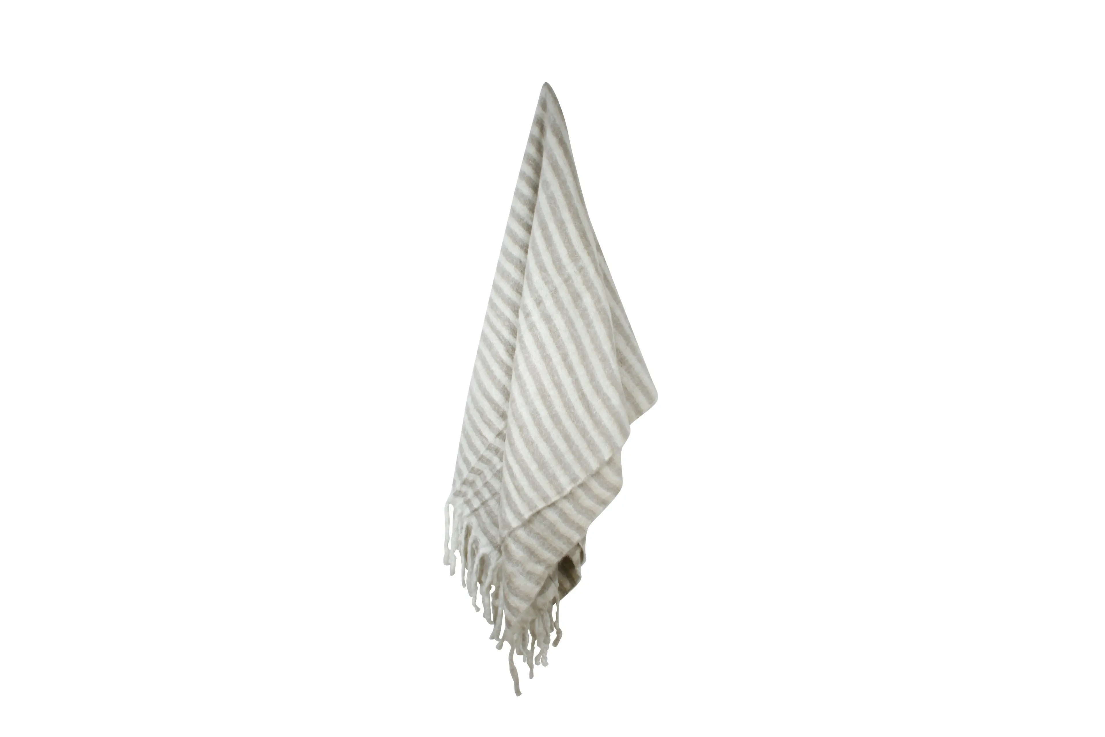 Ianthe Brushed Stripe Throw With Tassel