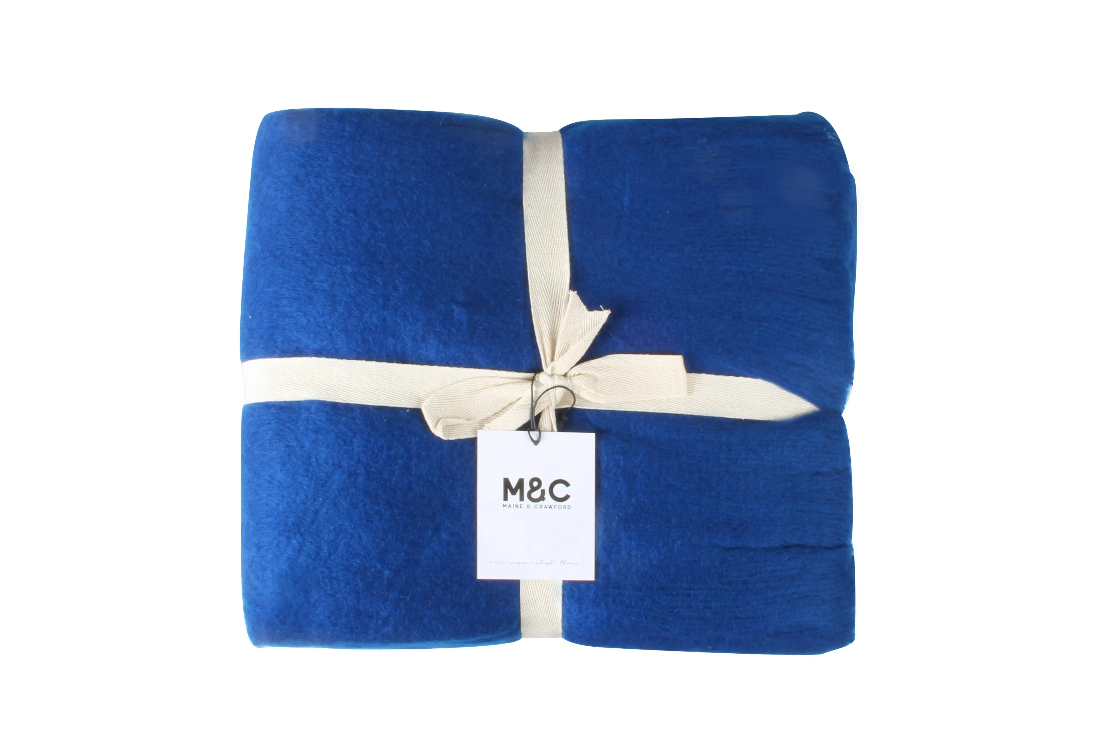 Maci Super Plush Throw Navy