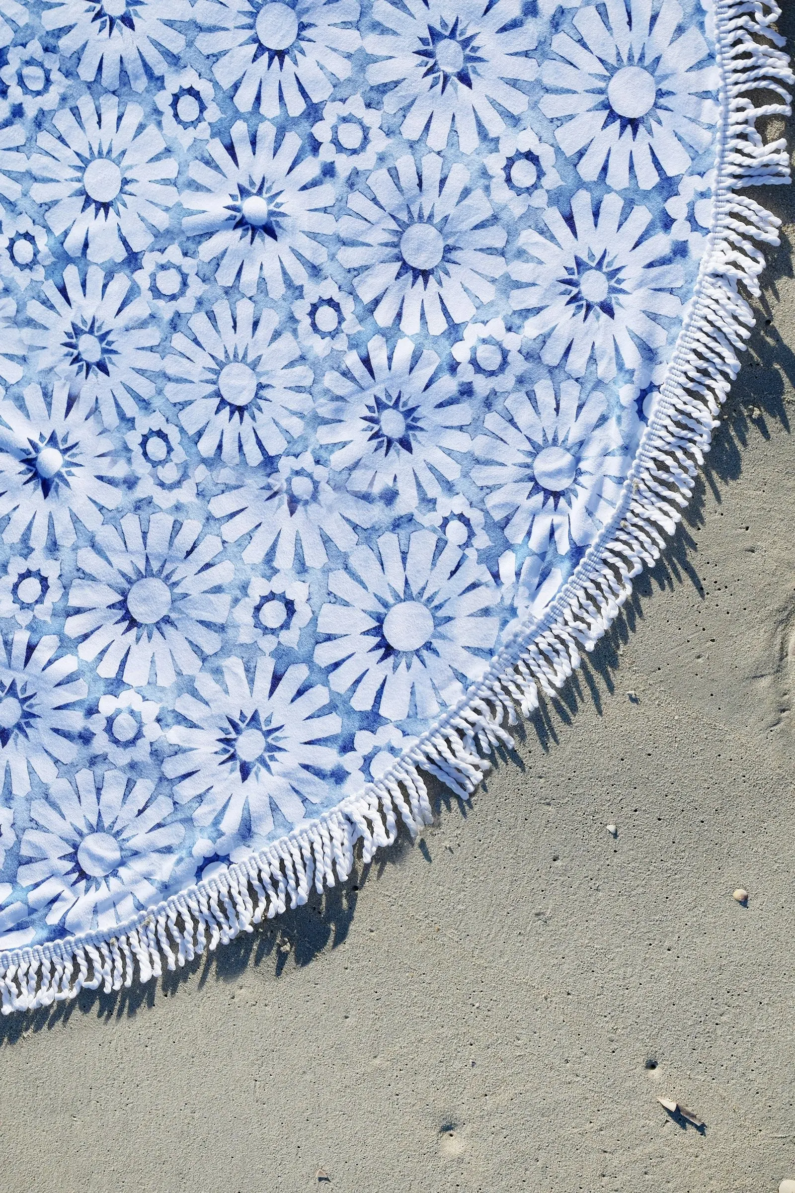 Round Beach Towel -Indigo Waters