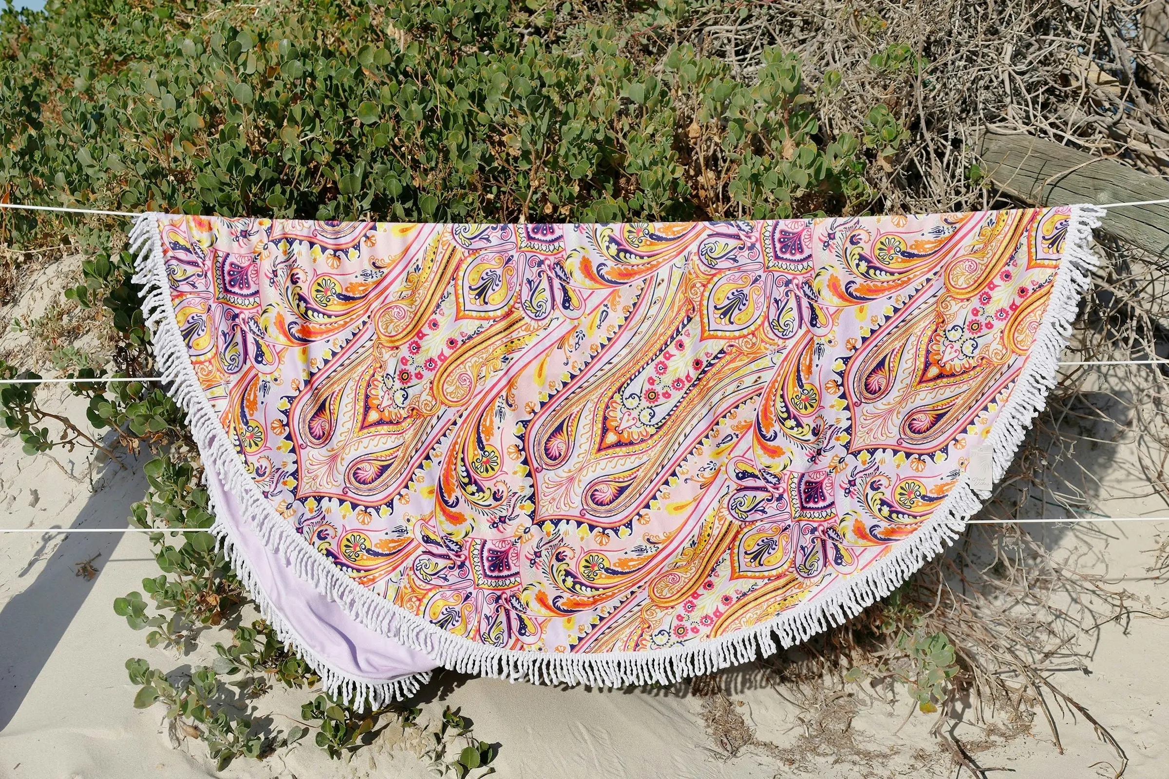 Round Beach Towel -Nomad Paisley