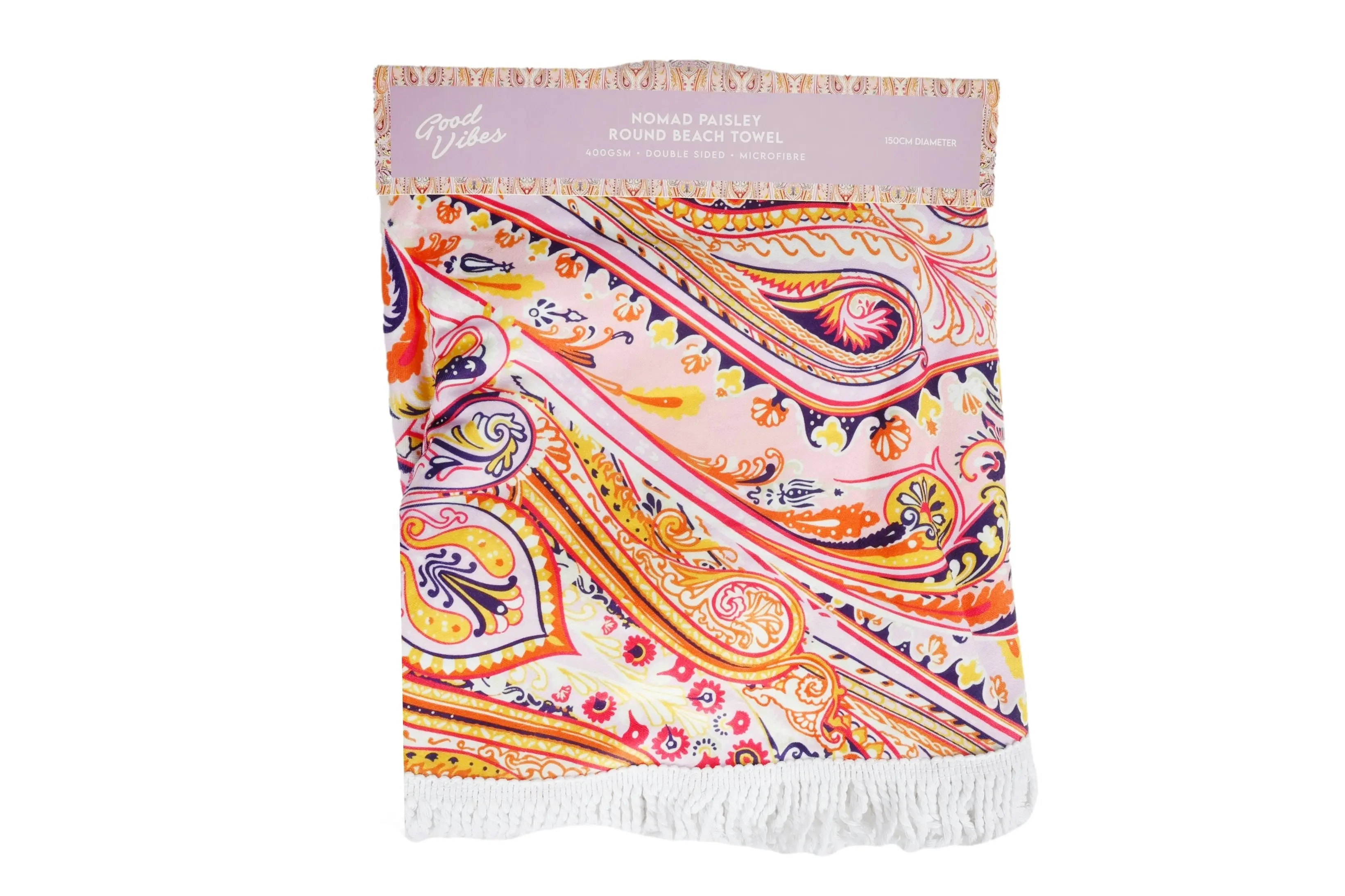 Round Beach Towel -Nomad Paisley