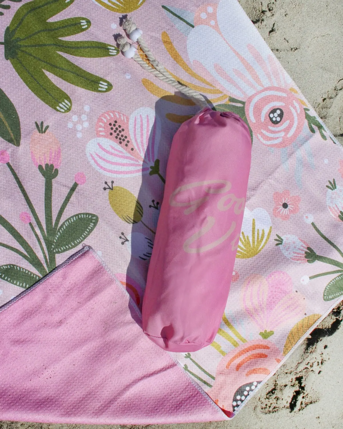 Premium Quick Dry Beach Towel - Peony Bloom